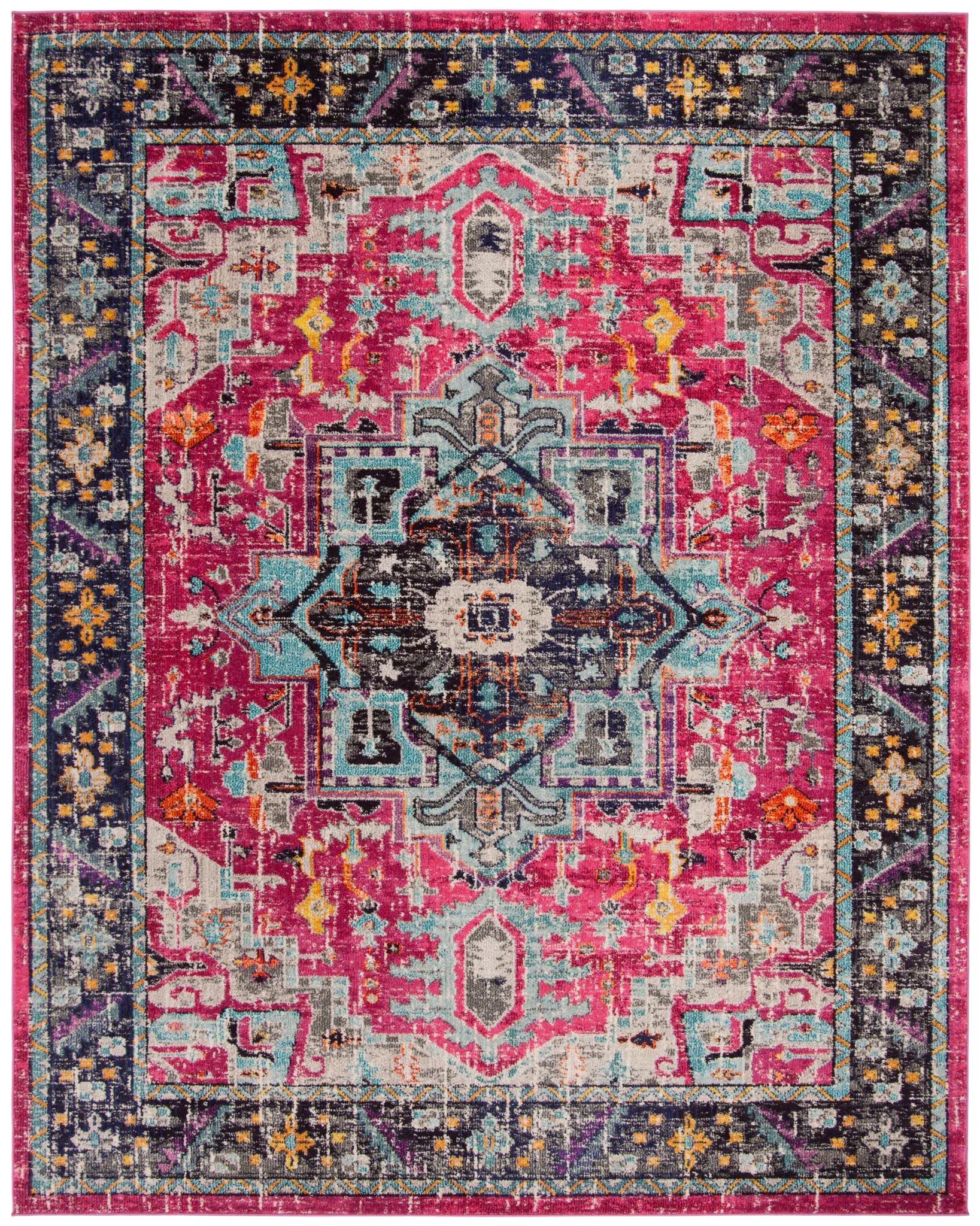 Monaco Square Medallion Bordered Rug