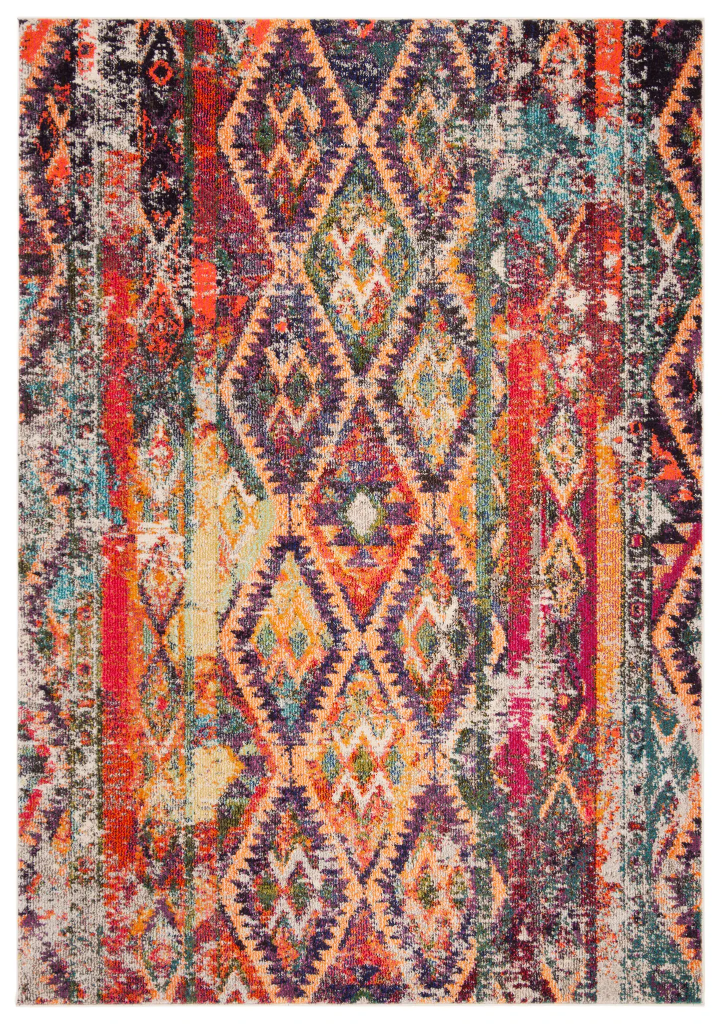 Monaco Striped Tribal Diamond Rug