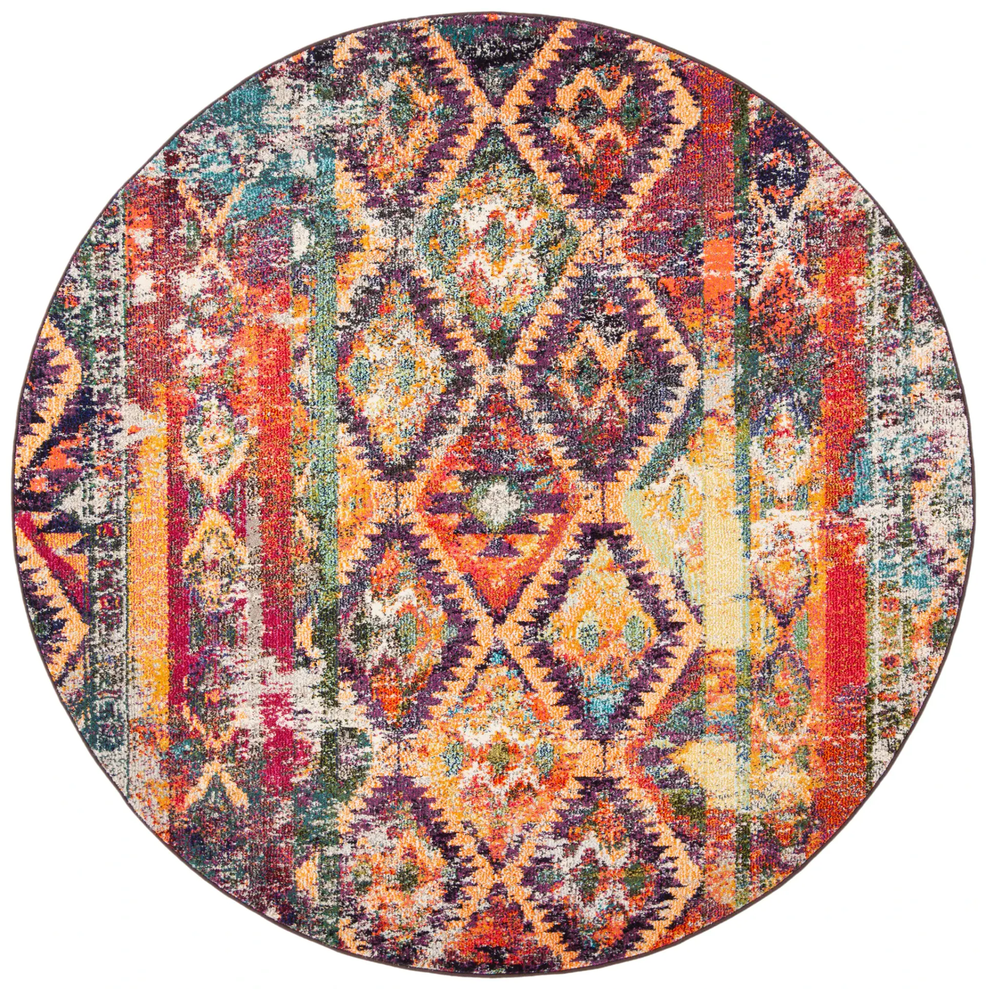 Monaco Striped Tribal Diamond Rug