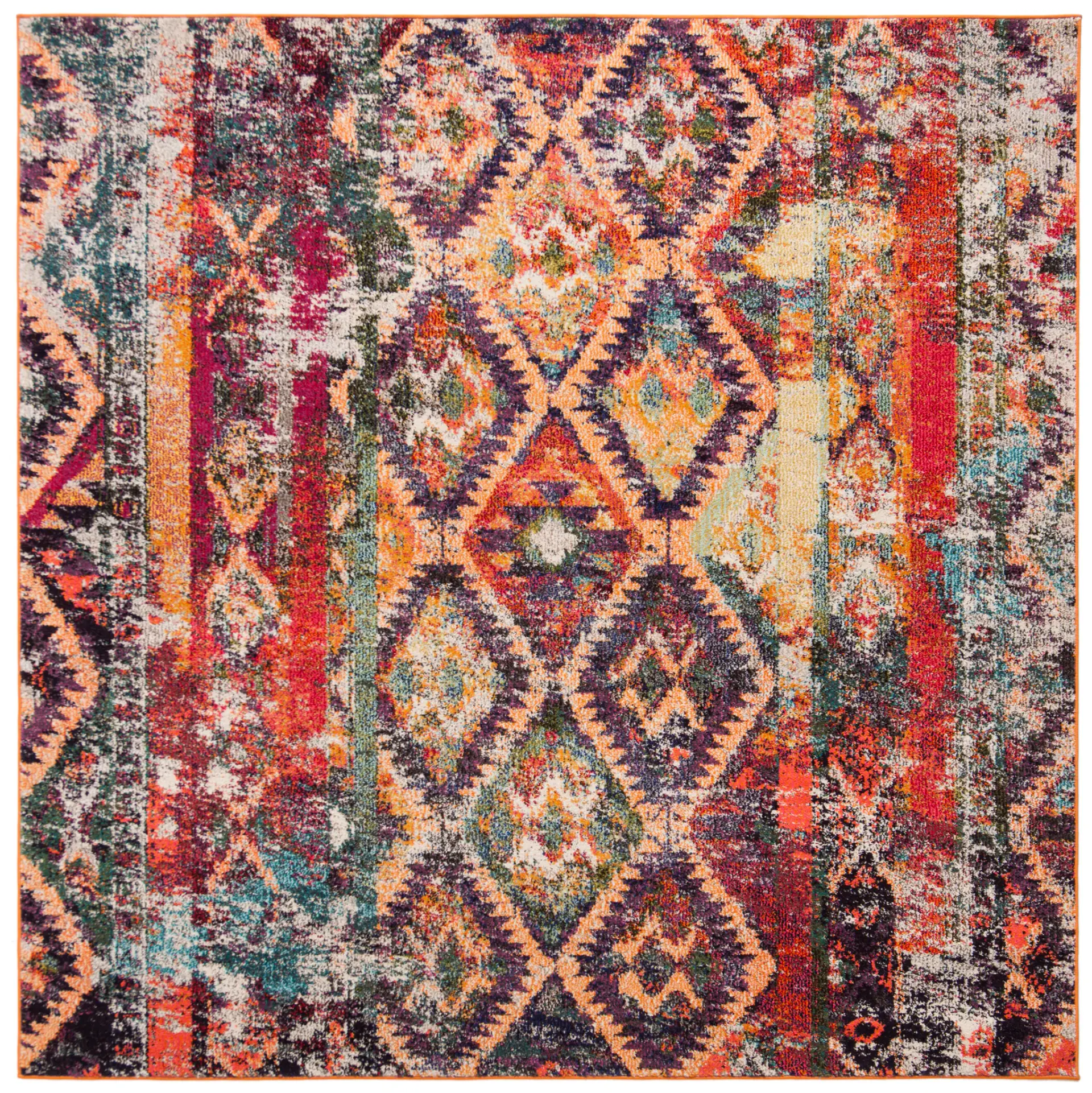 Monaco Striped Tribal Diamond Rug