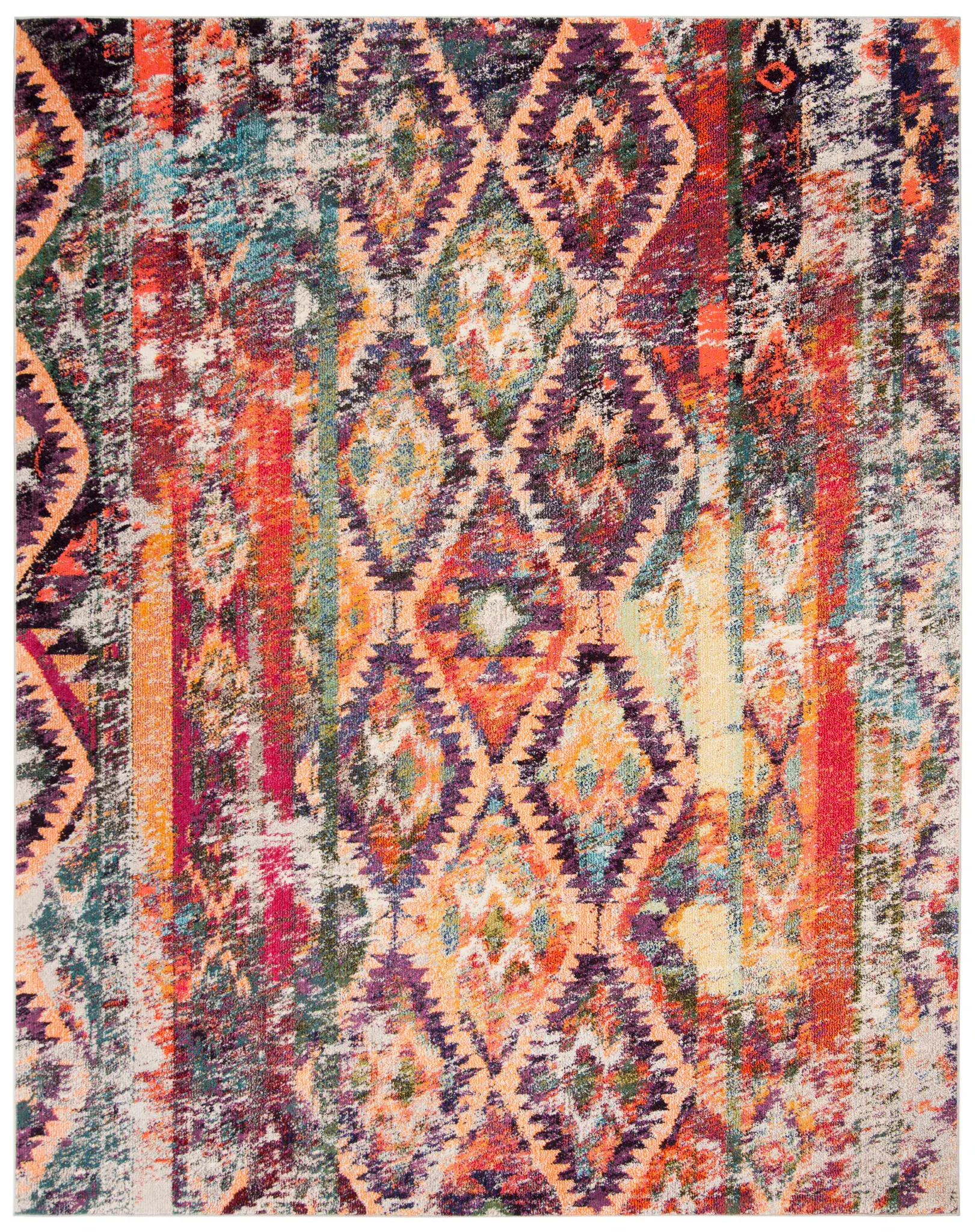 Monaco Striped Tribal Diamond Rug