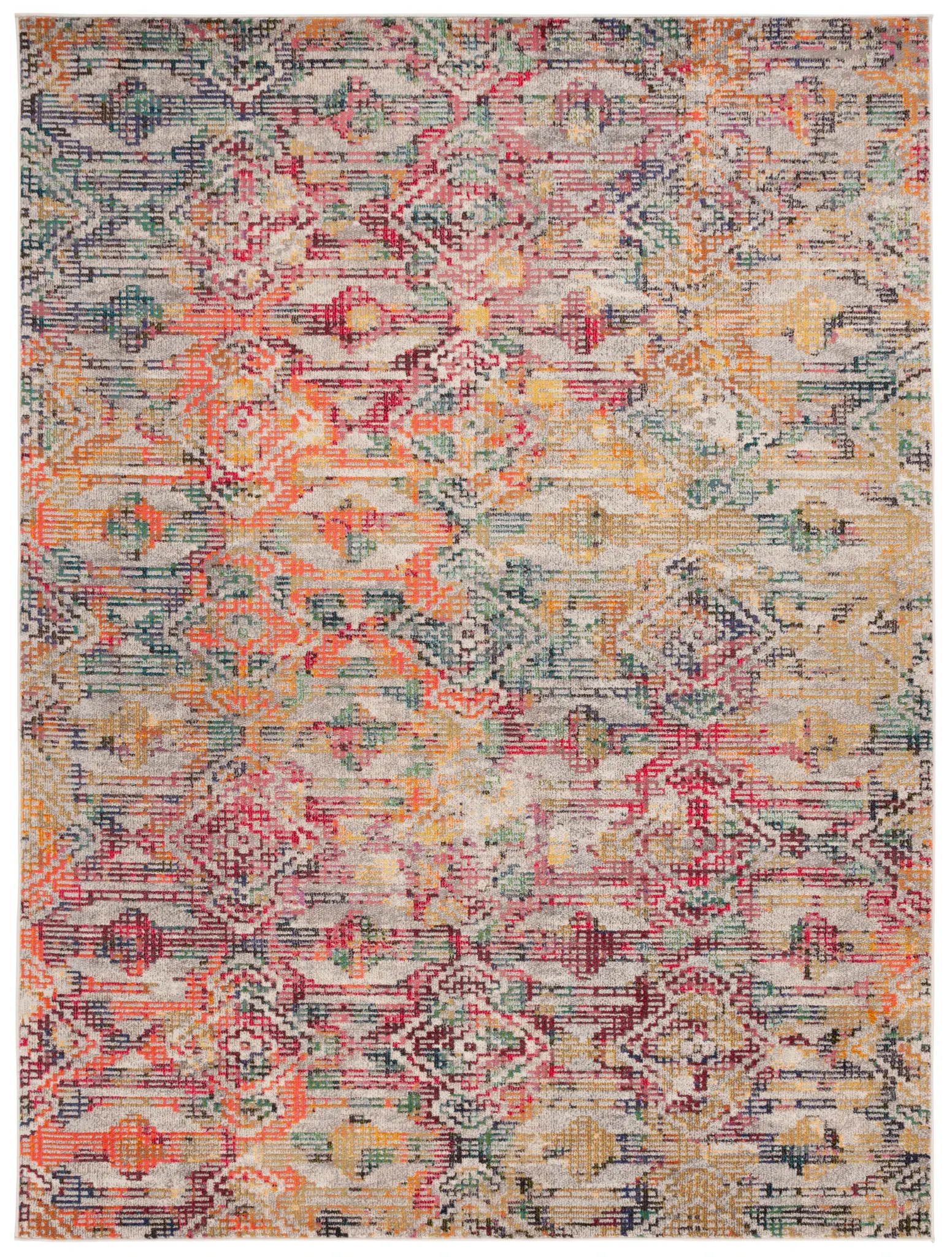 Monaco Distressed Diamond Rug
