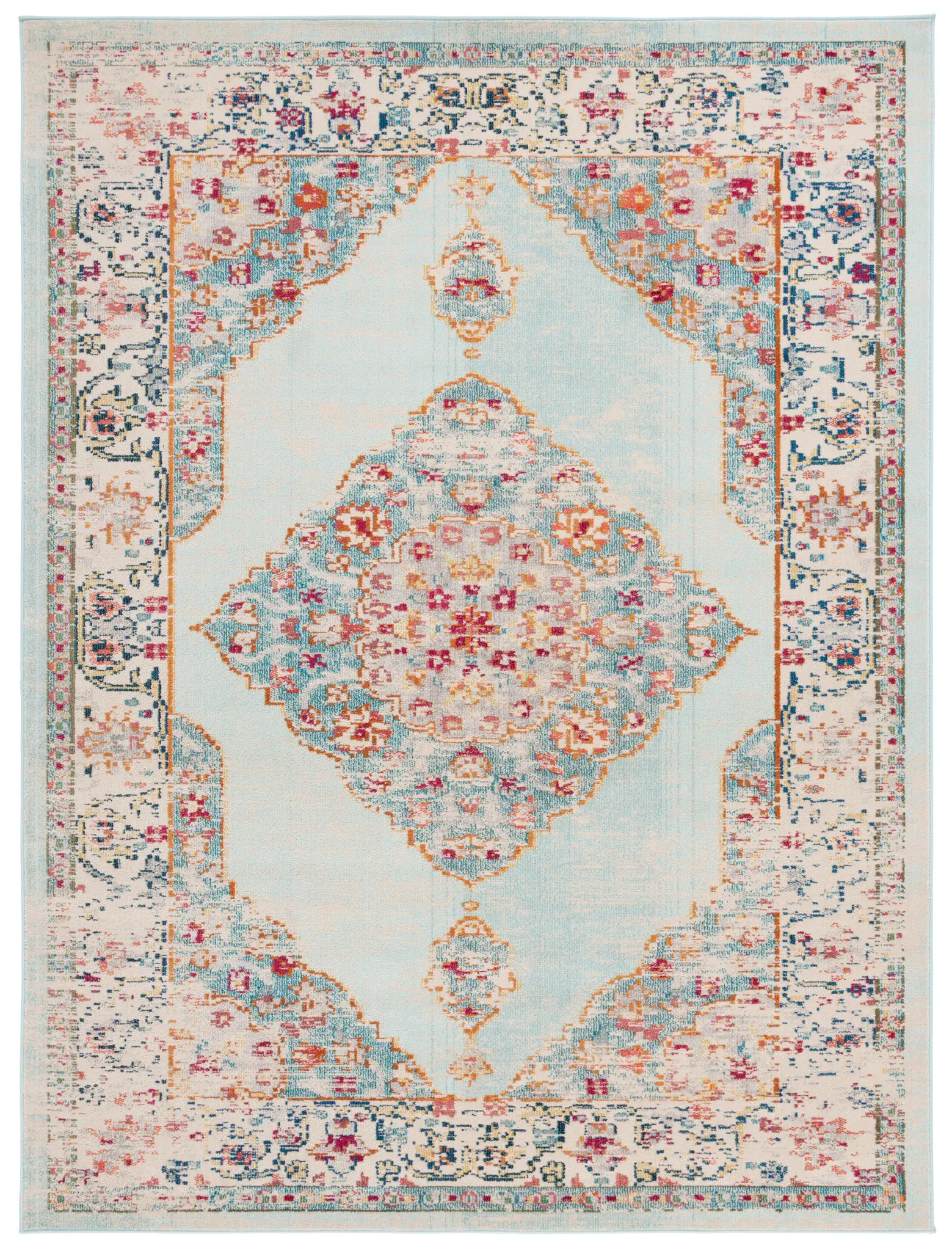 Monaco Open Field Medallion Rug