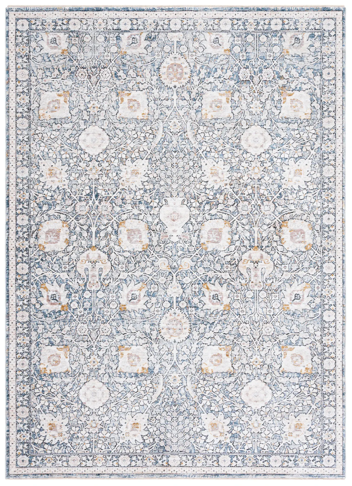 Moondust Floral Bordered Rug