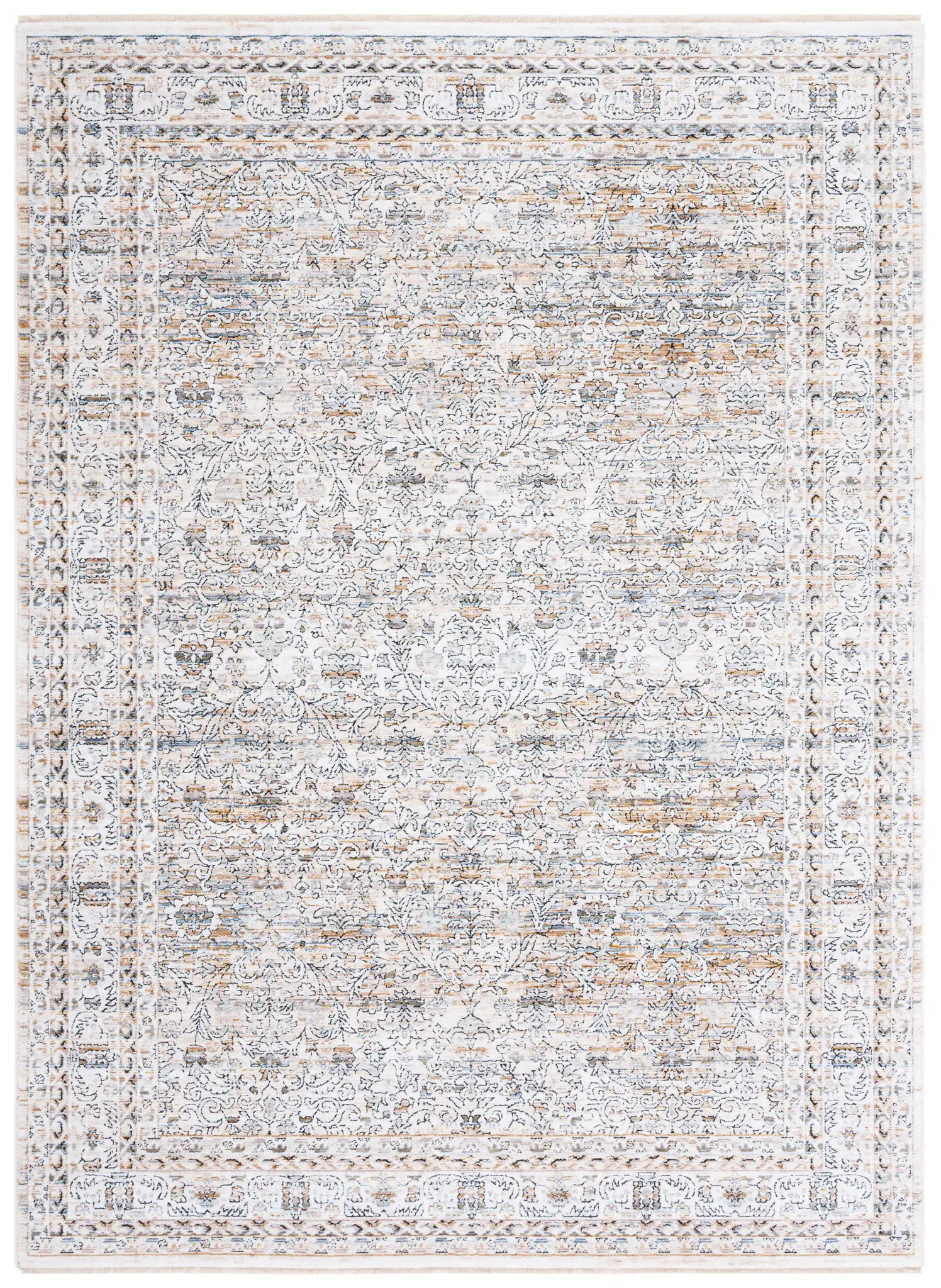 Moondust Bordered Floral Rug