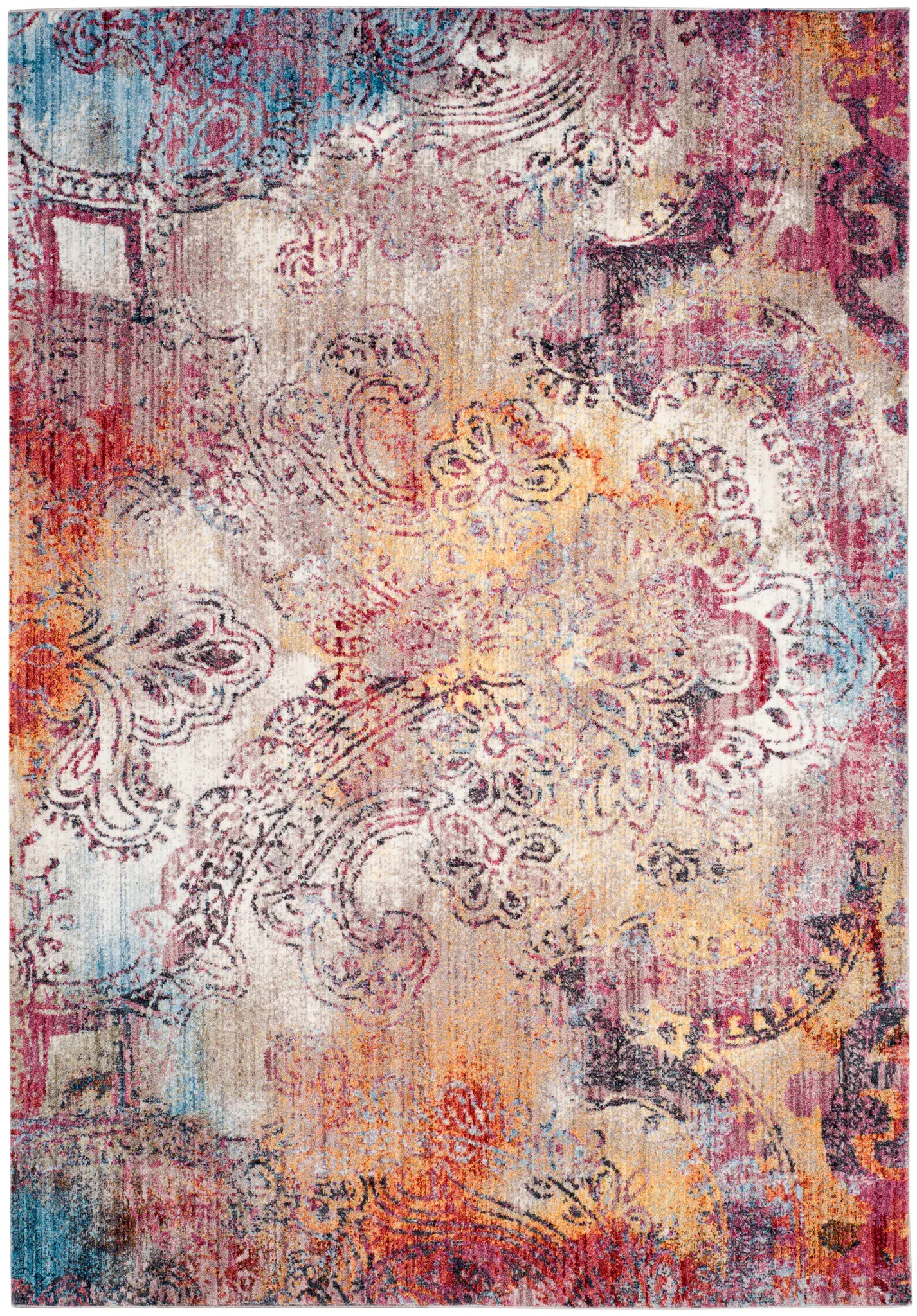Monray Distressed Medallion Rug