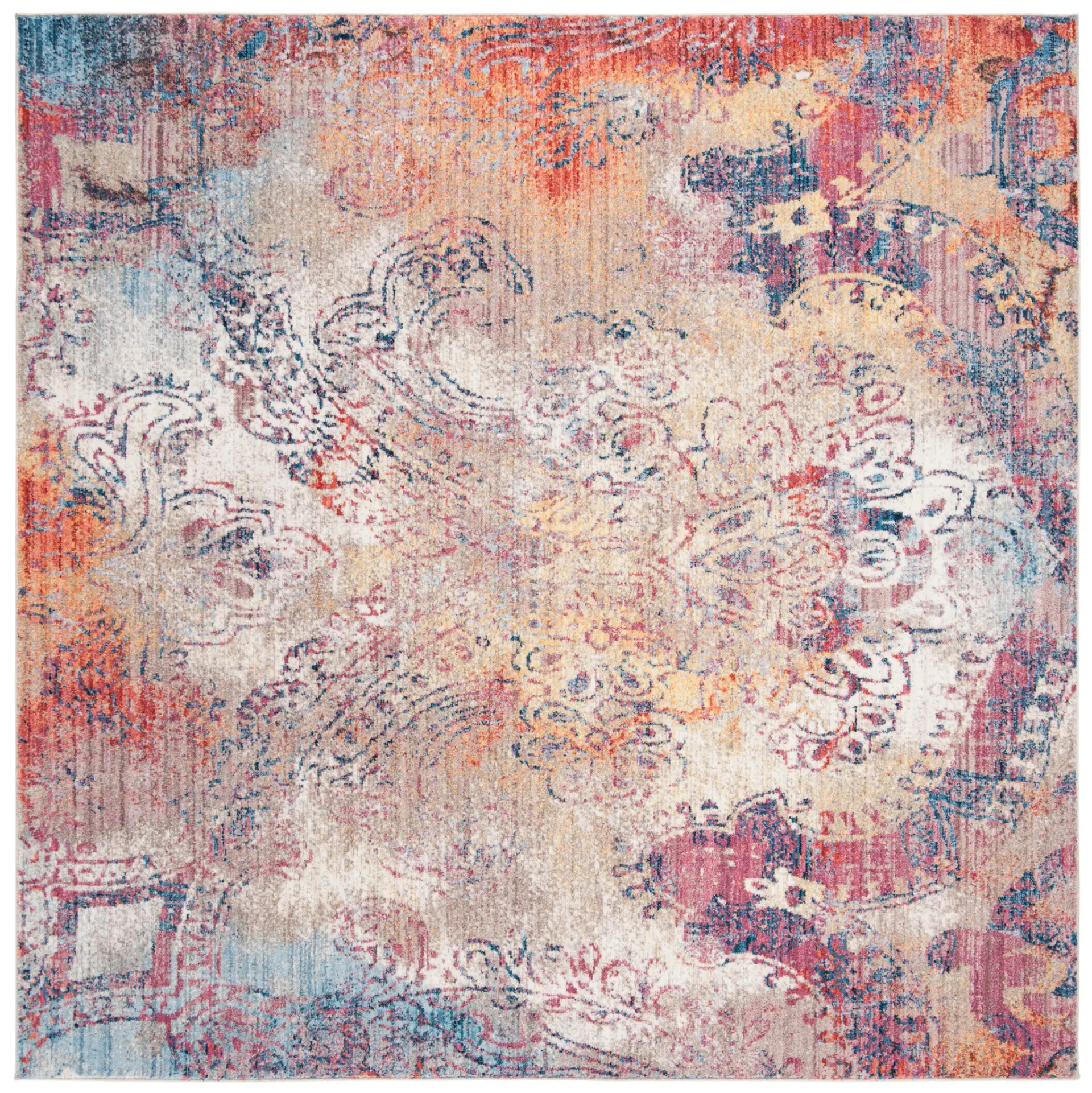 Monray Distressed Medallion Rug