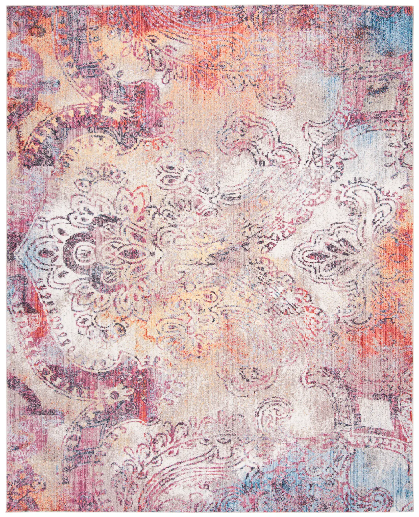 Monray Distressed Medallion Rug