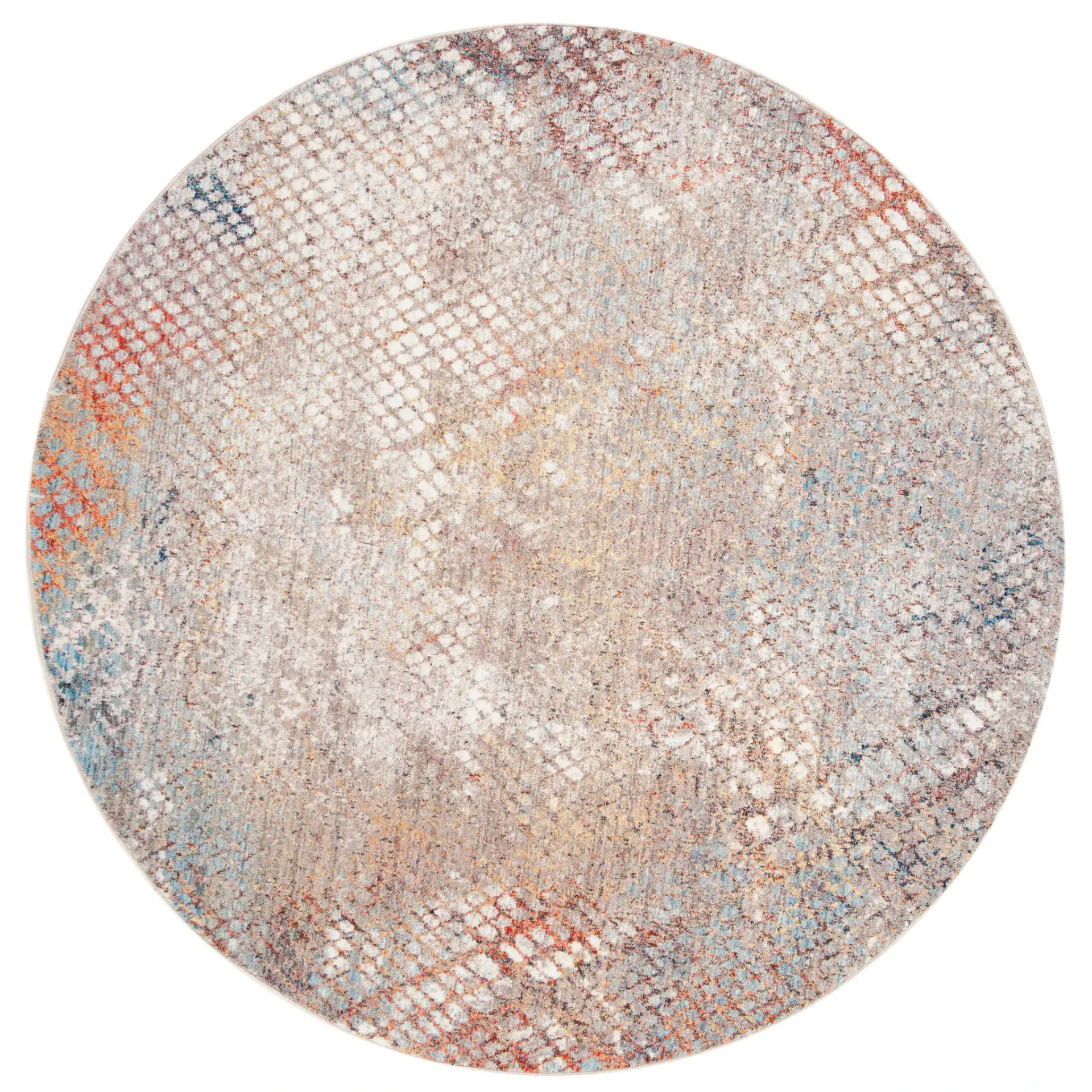 Monray Distressed Grid Rug