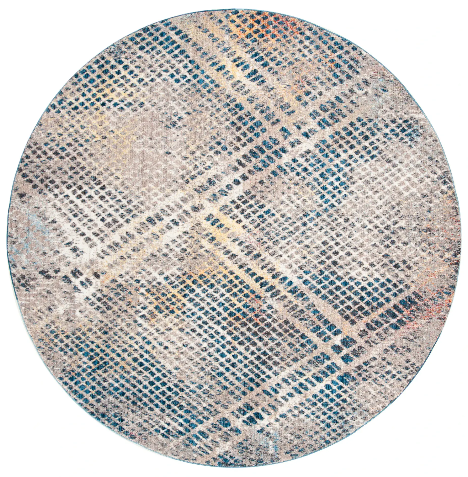 Monray Distressed Grid Rug
