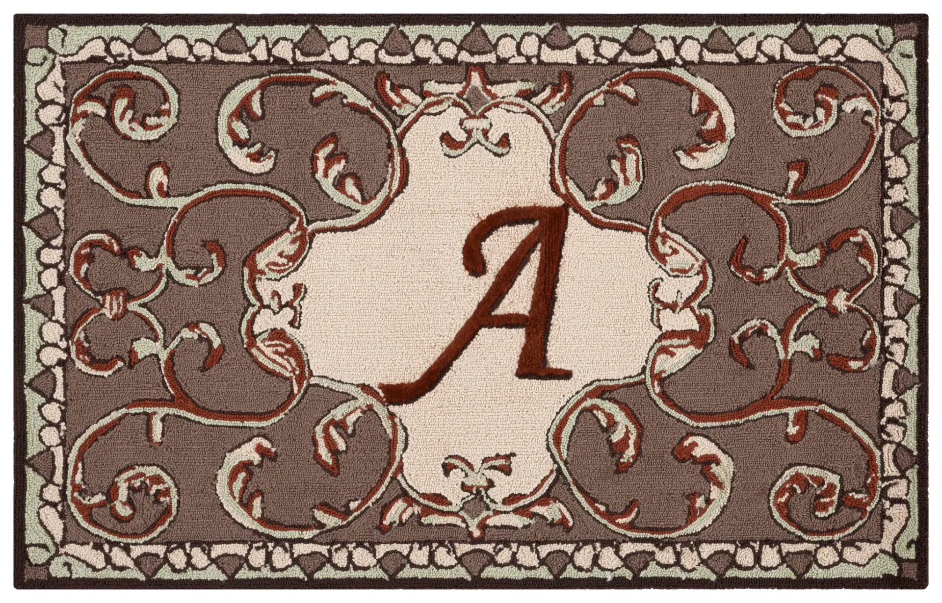 Monogram Scrollwork Outdoor Rug