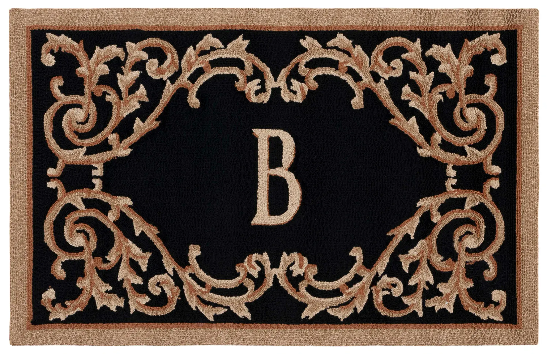Monogram Fontaine Scroll Border Outdoor Rug