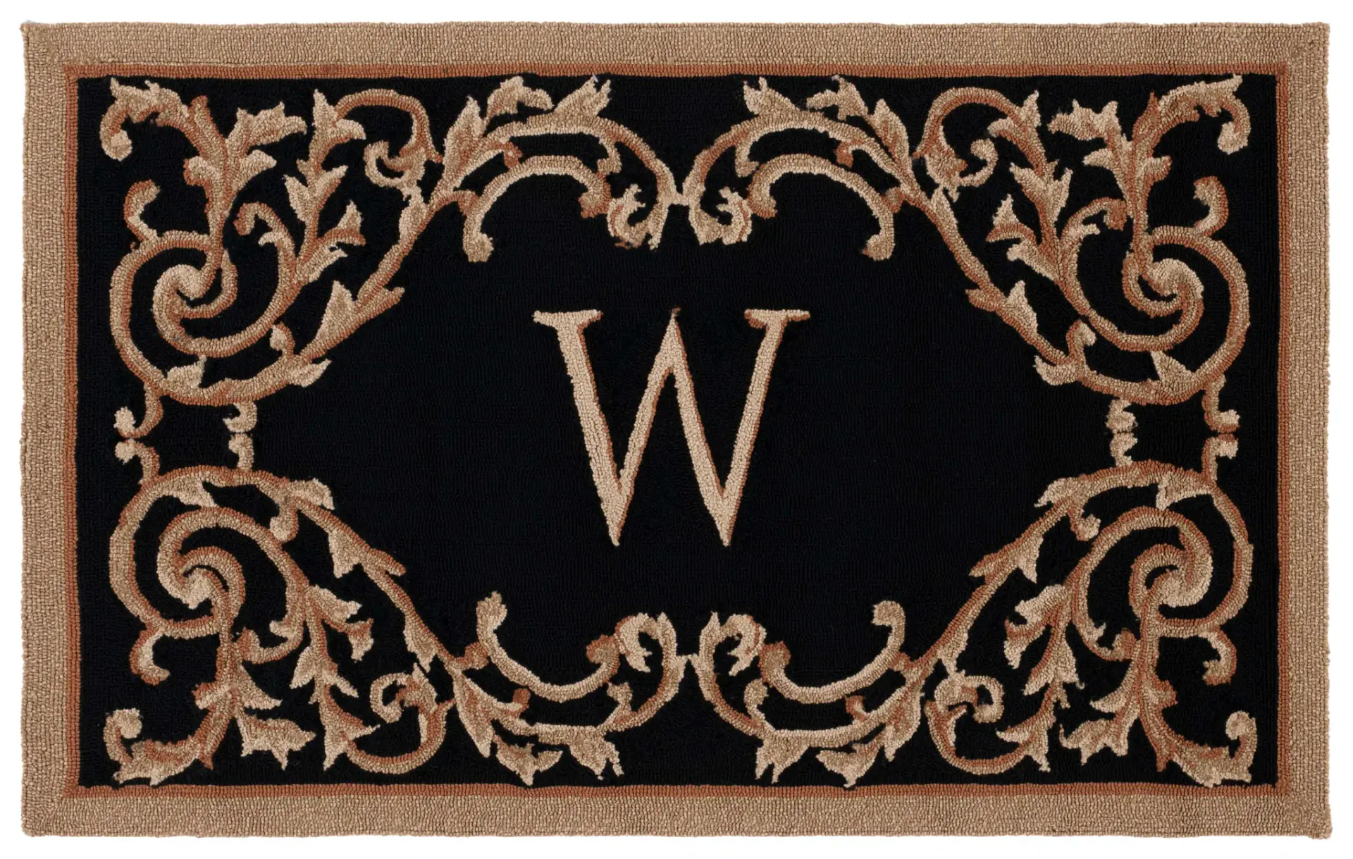 Monogram Fontaine Scroll Border Outdoor Rug