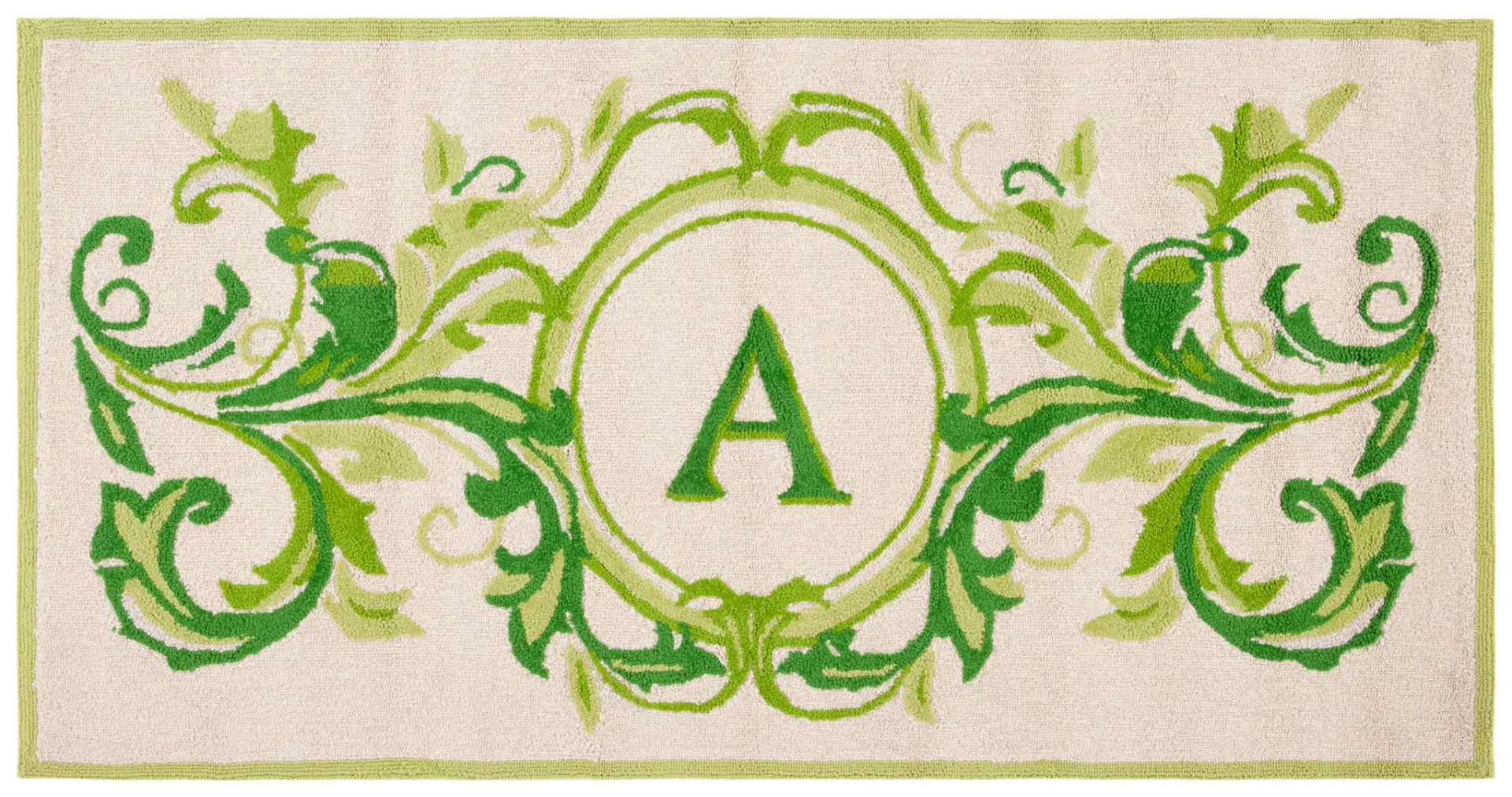 Monogram English Garden Medallion Outdoor Rug