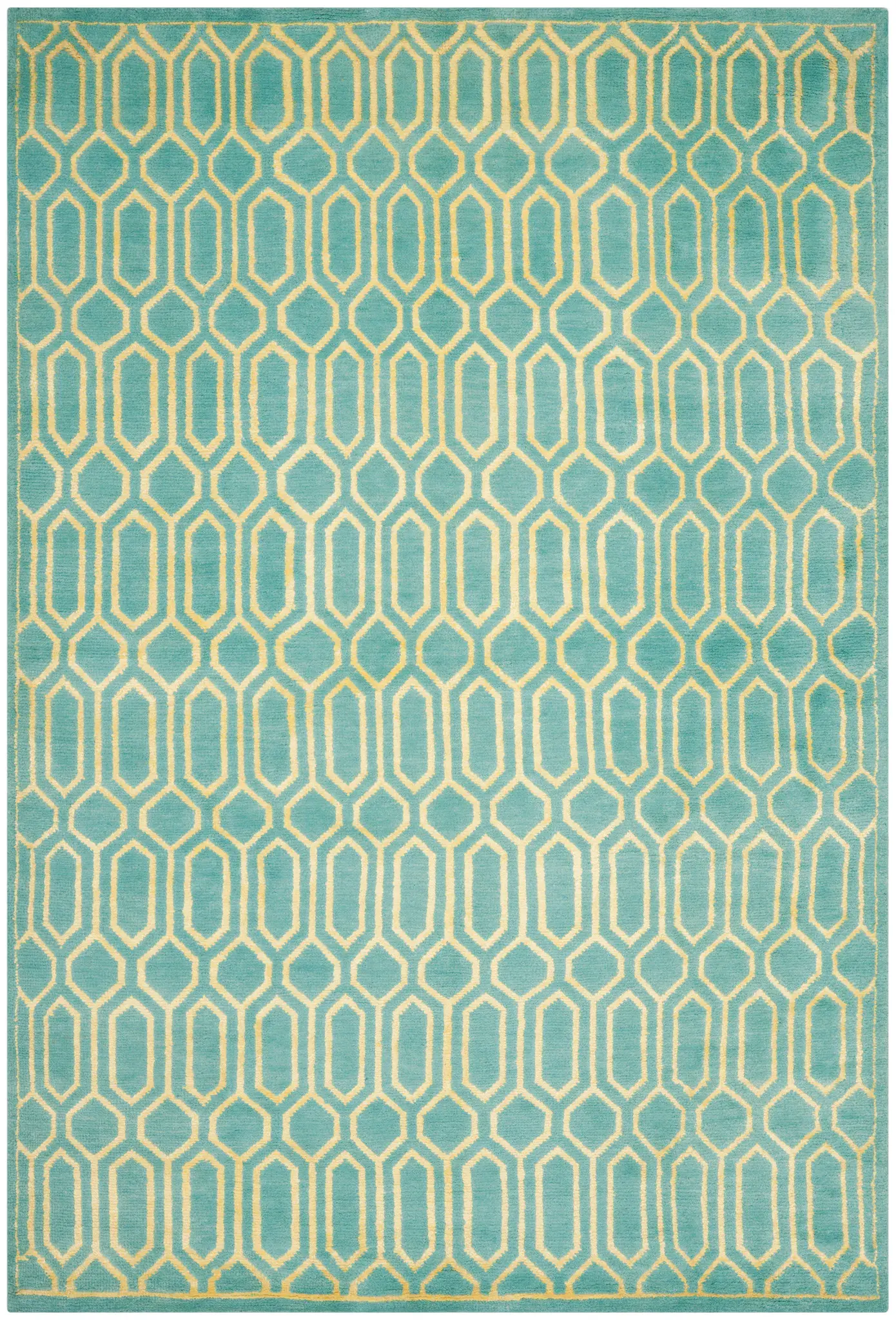 Mosaic Honeycomb Hand-Knotted Rug
