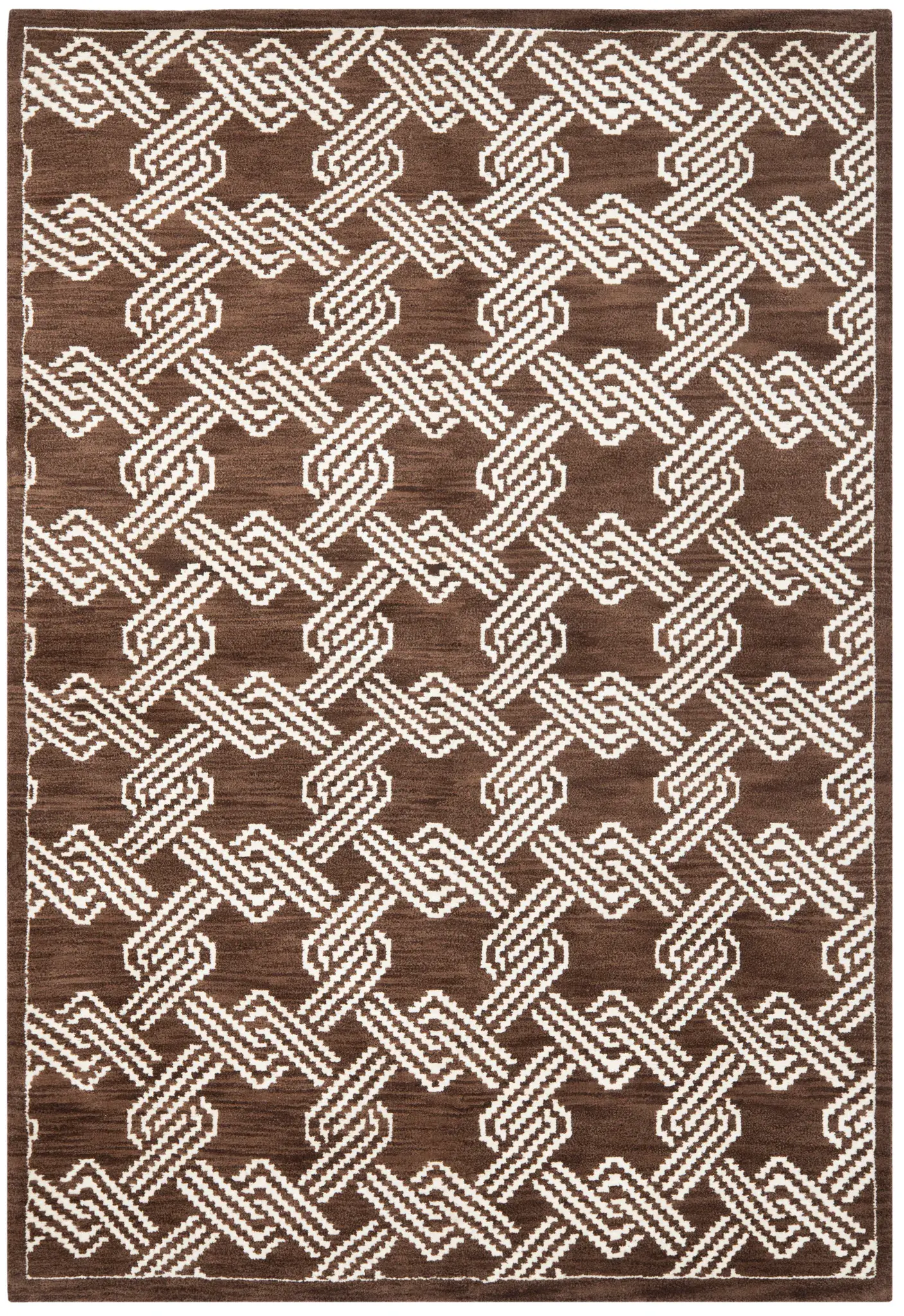 Mosaic Braided Trellis Hand-Knotted Rug