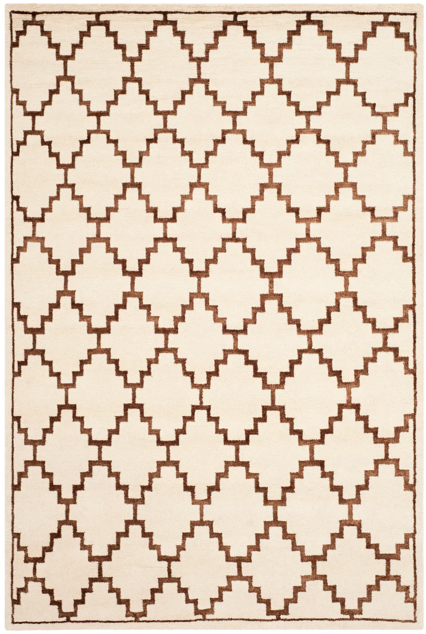 Mosaic Stepped Diamond Hand-Knotted Rug