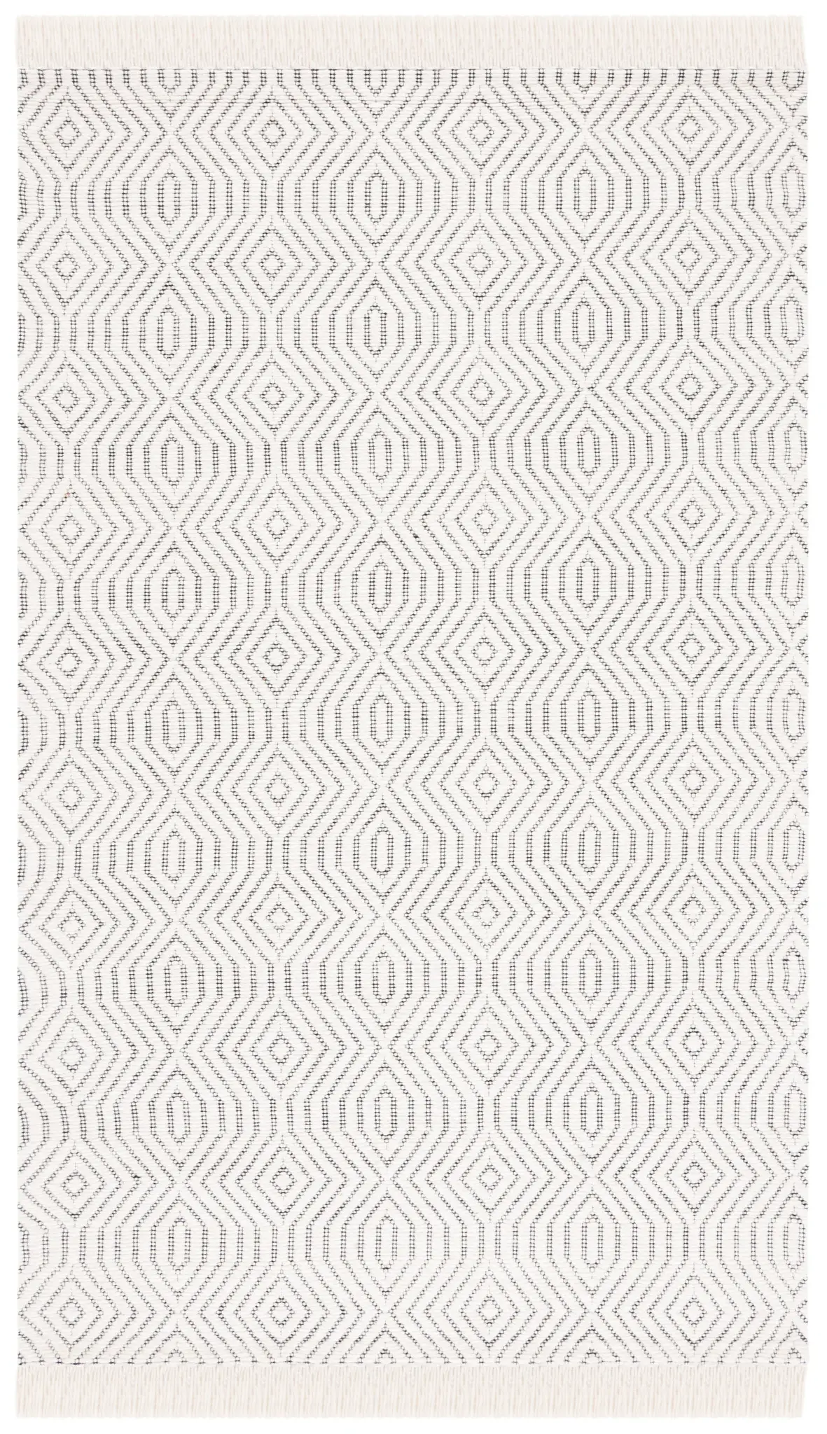 Marbella Wavy Diamond Hand-Woven Wool Rug