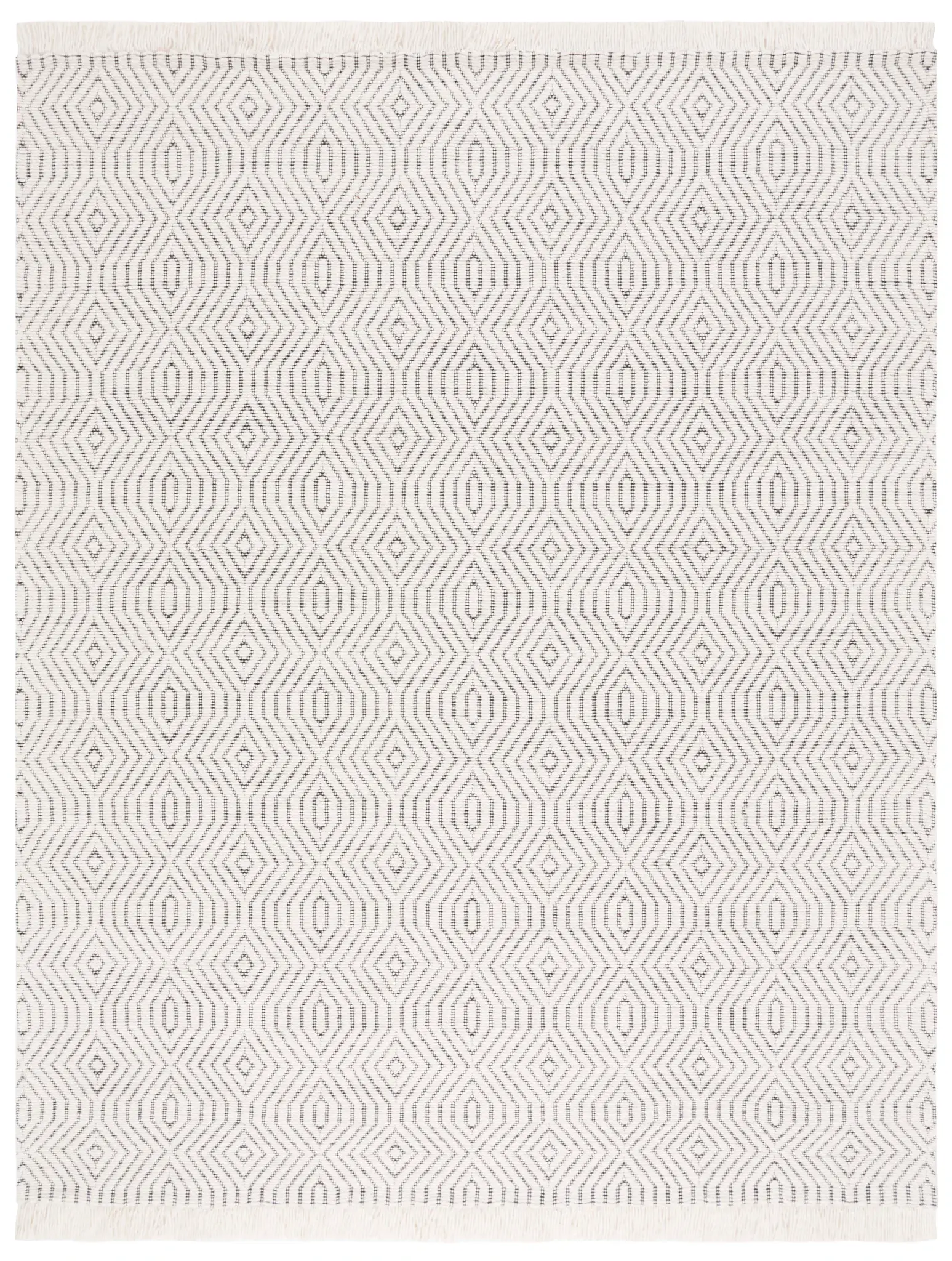 Marbella Wavy Diamond Hand-Woven Wool Rug