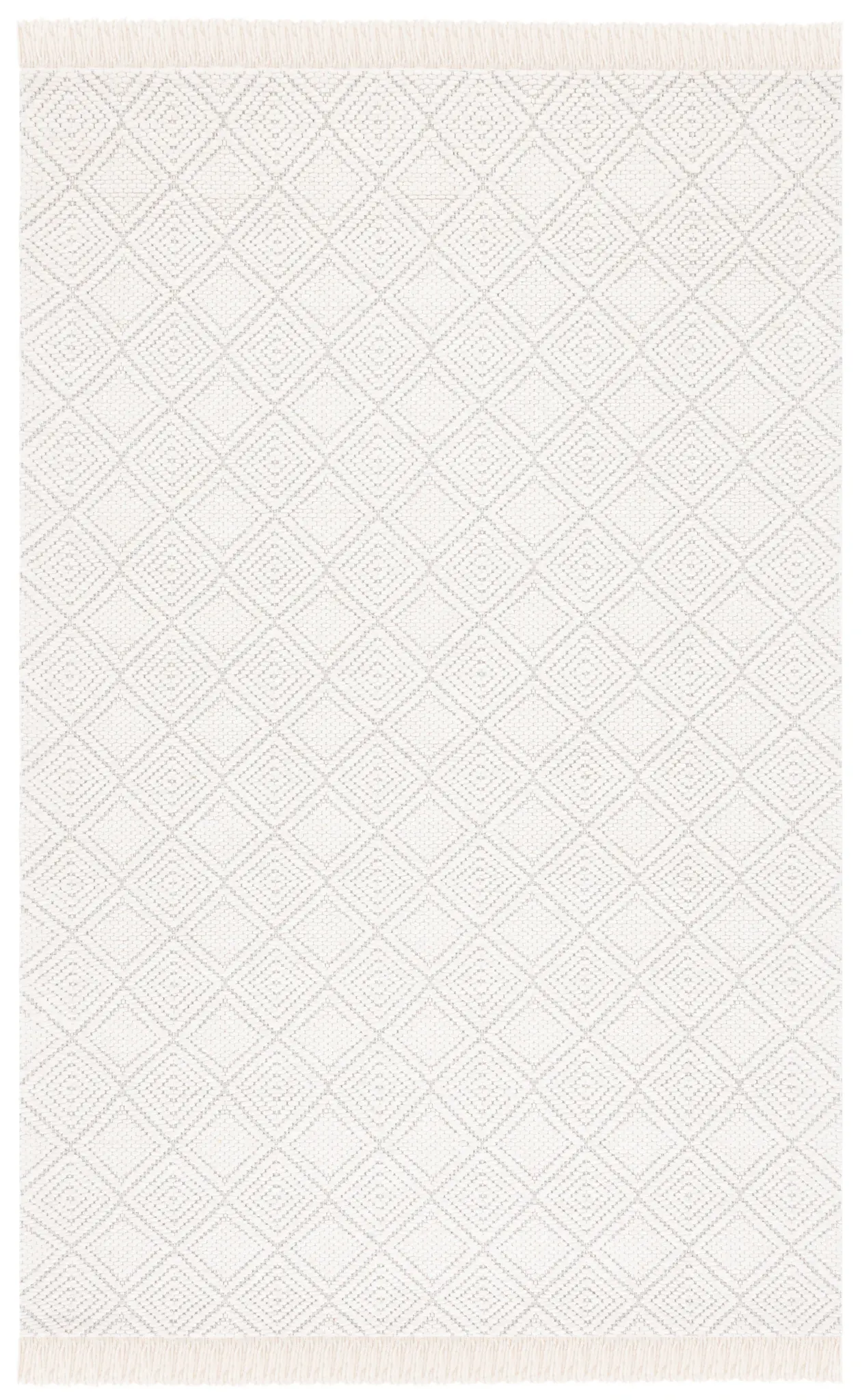 Marbella Diamond Grid Hand-Woven Wool Rug