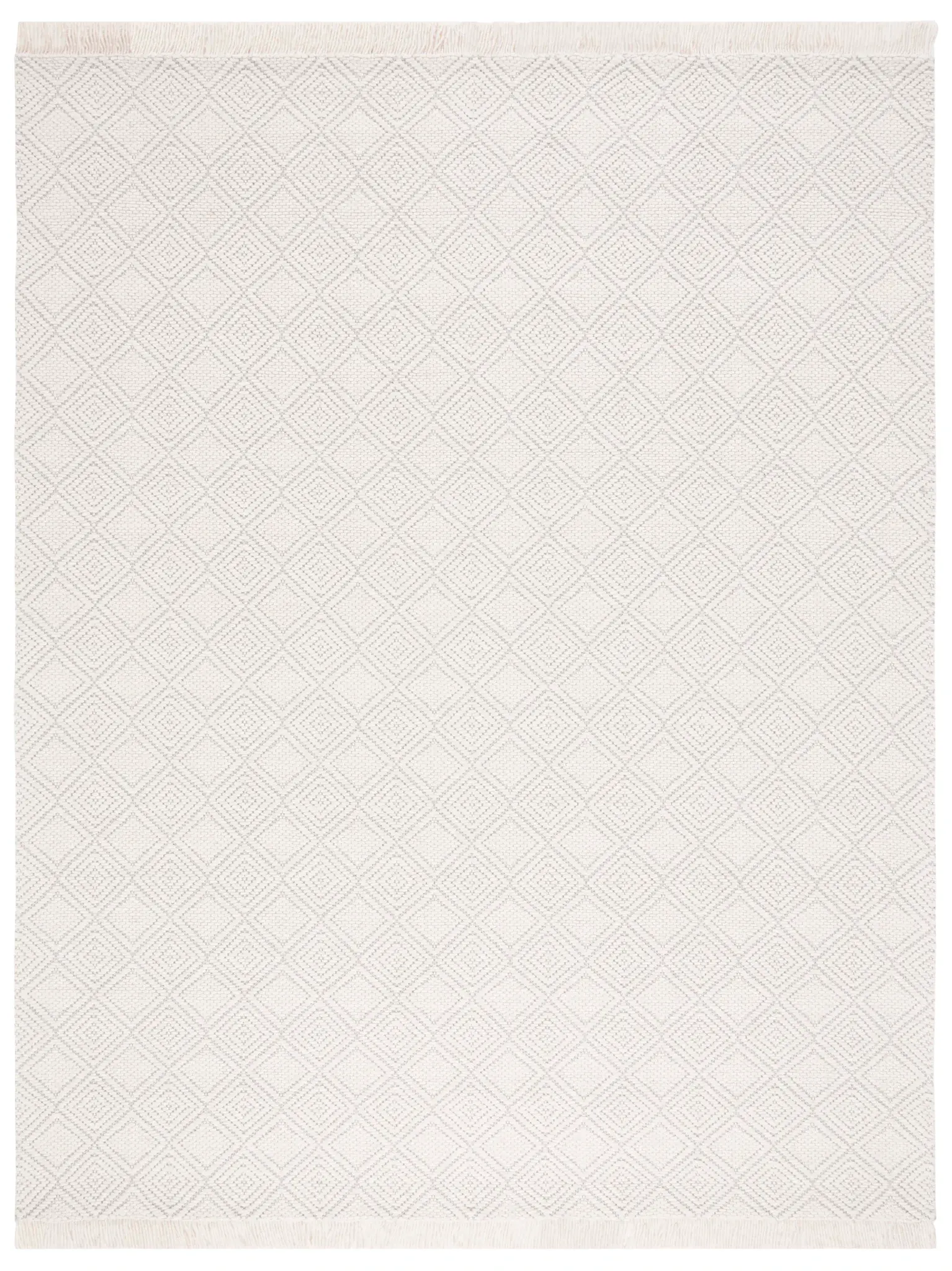 Marbella Diamond Grid Hand-Woven Wool Rug