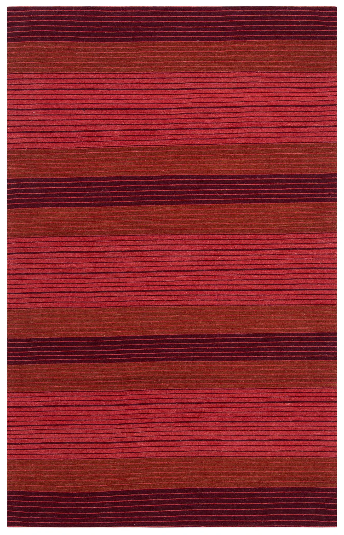 Marbella Banded Stripe Hand-Loomed Wool Rug