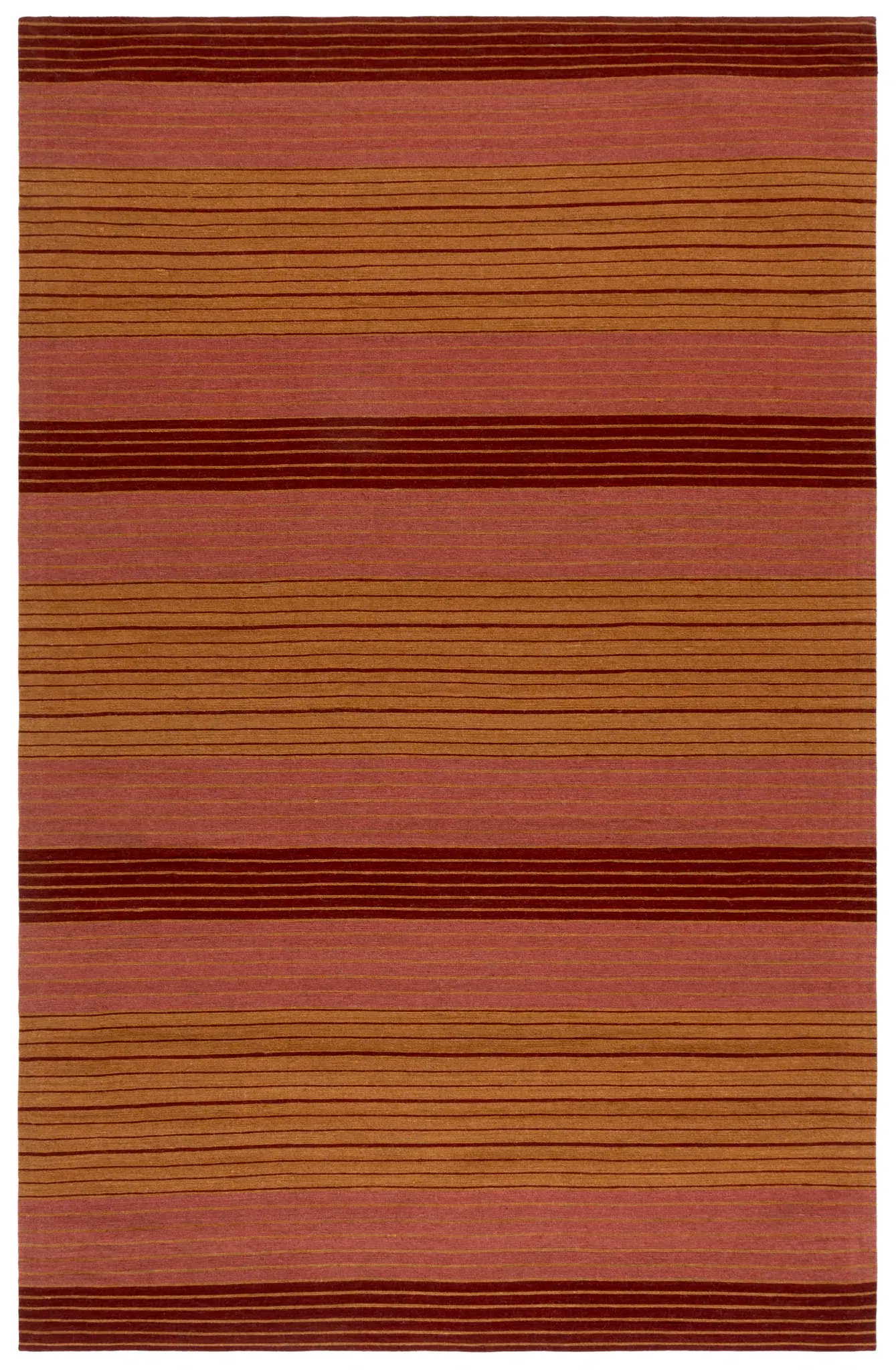 Marbella Banded Stripe Hand-Loomed Wool Rug