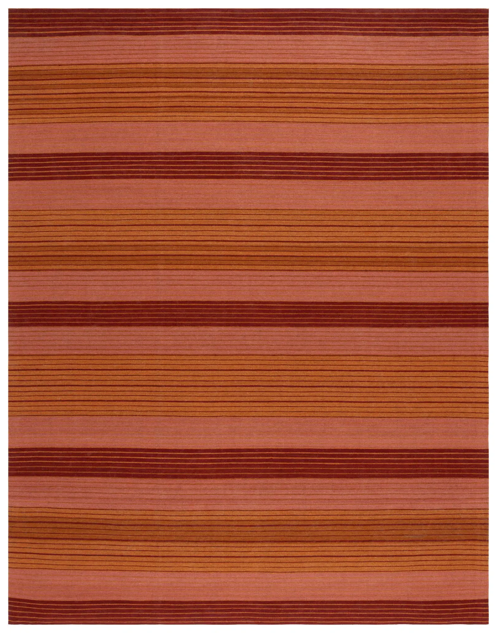 Marbella Banded Stripe Hand-Loomed Wool Rug