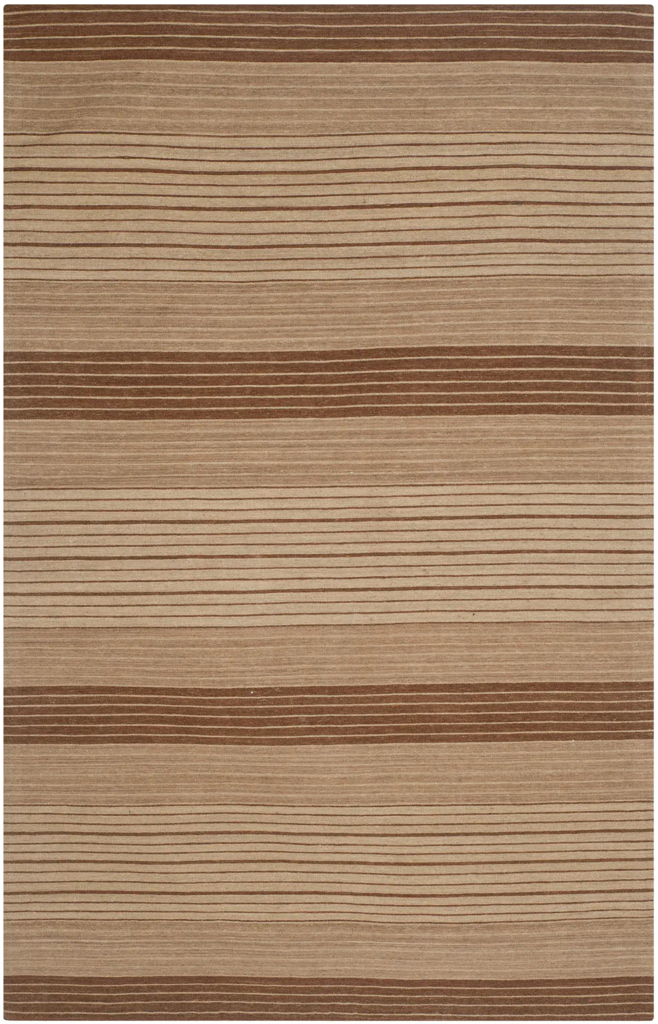 Marbella Banded Pinstripe Hand-Loomed Wool Rug