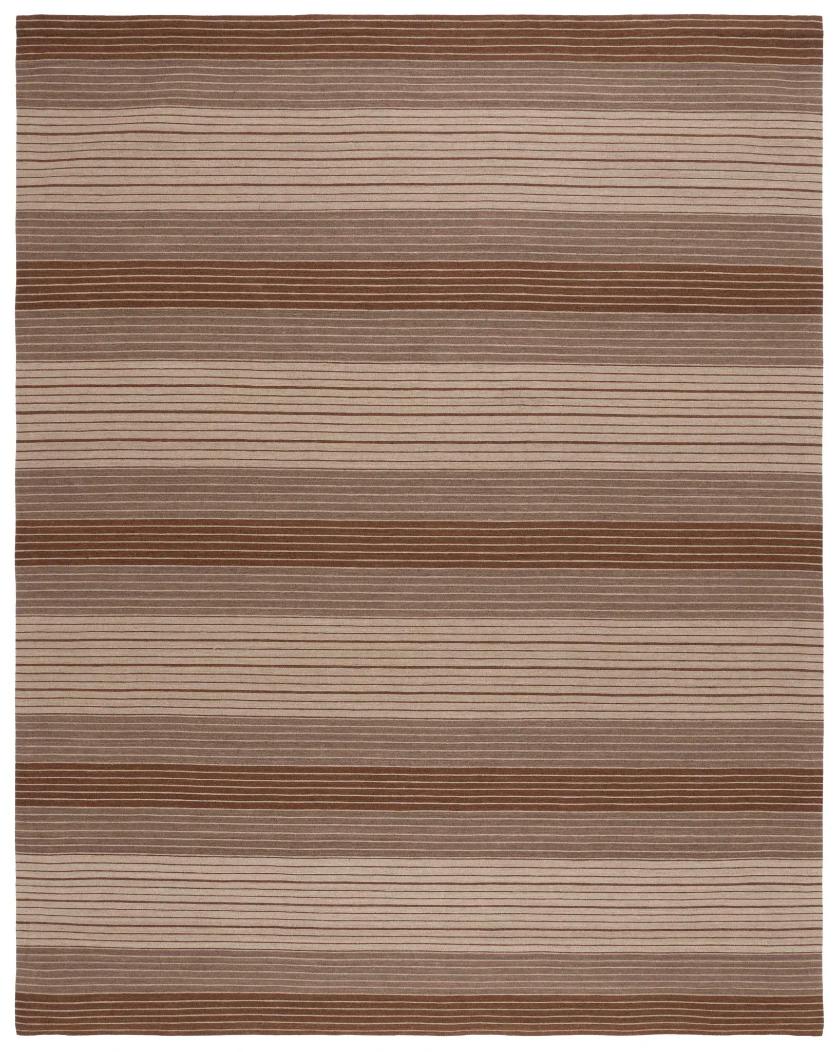 Marbella Banded Pinstripe Hand-Loomed Wool Rug