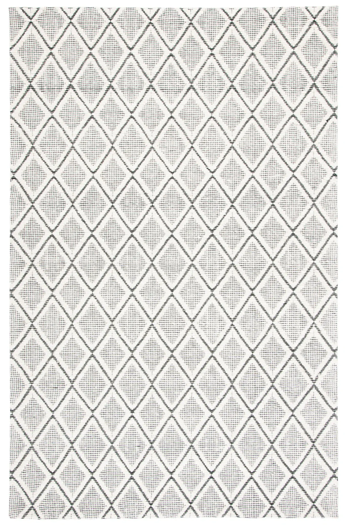 Marbella Diamond Trellis Hand-Woven Wool Rug