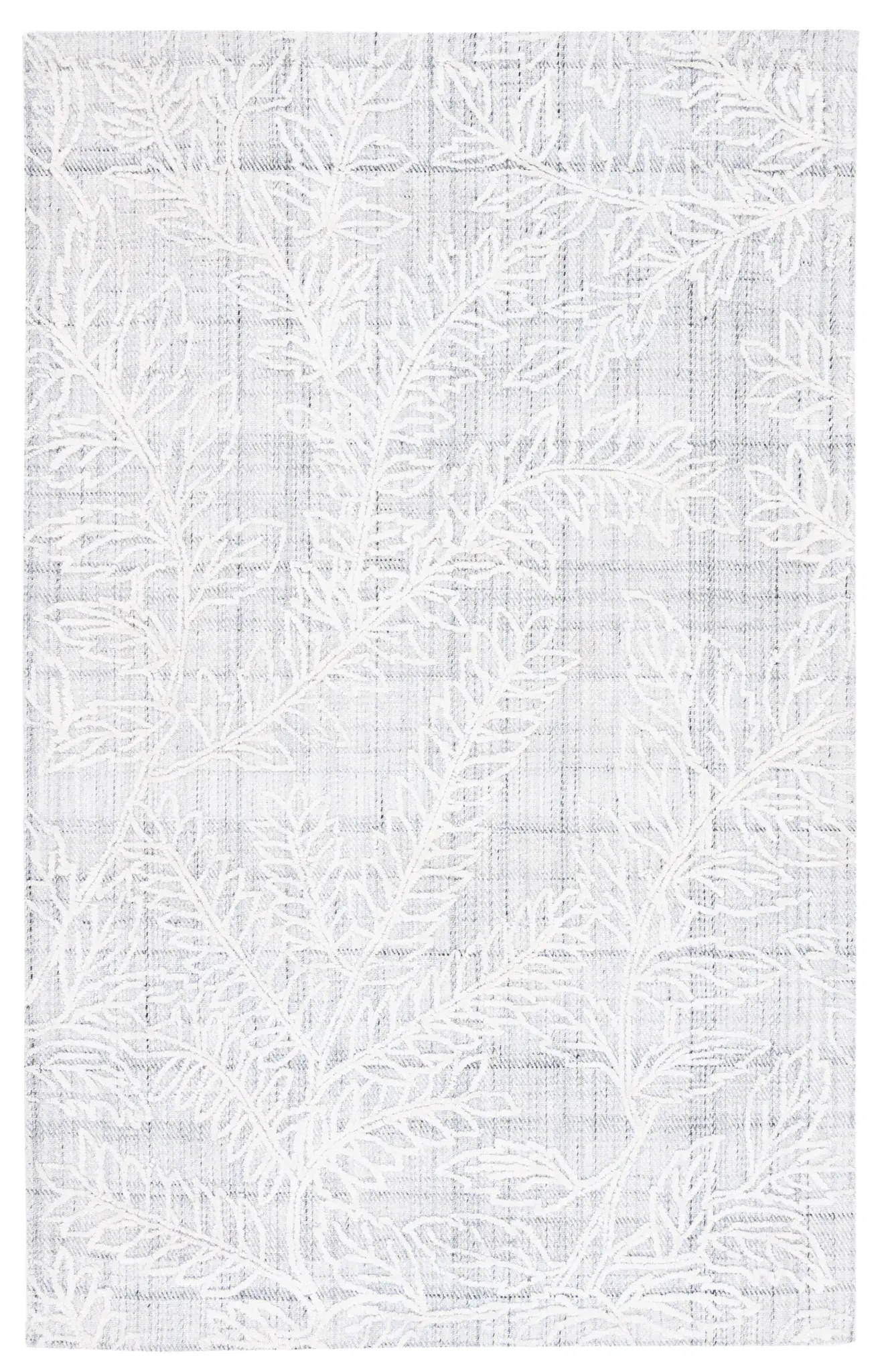 Marbella Leaf And Grid Hand-Tufted Rug