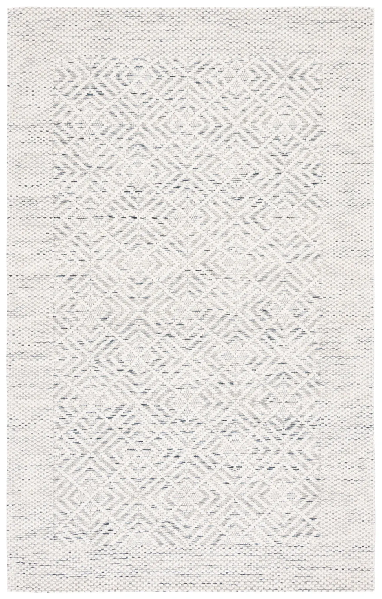 Marbella Diamond Border Hand-Woven Wool Blend Rug