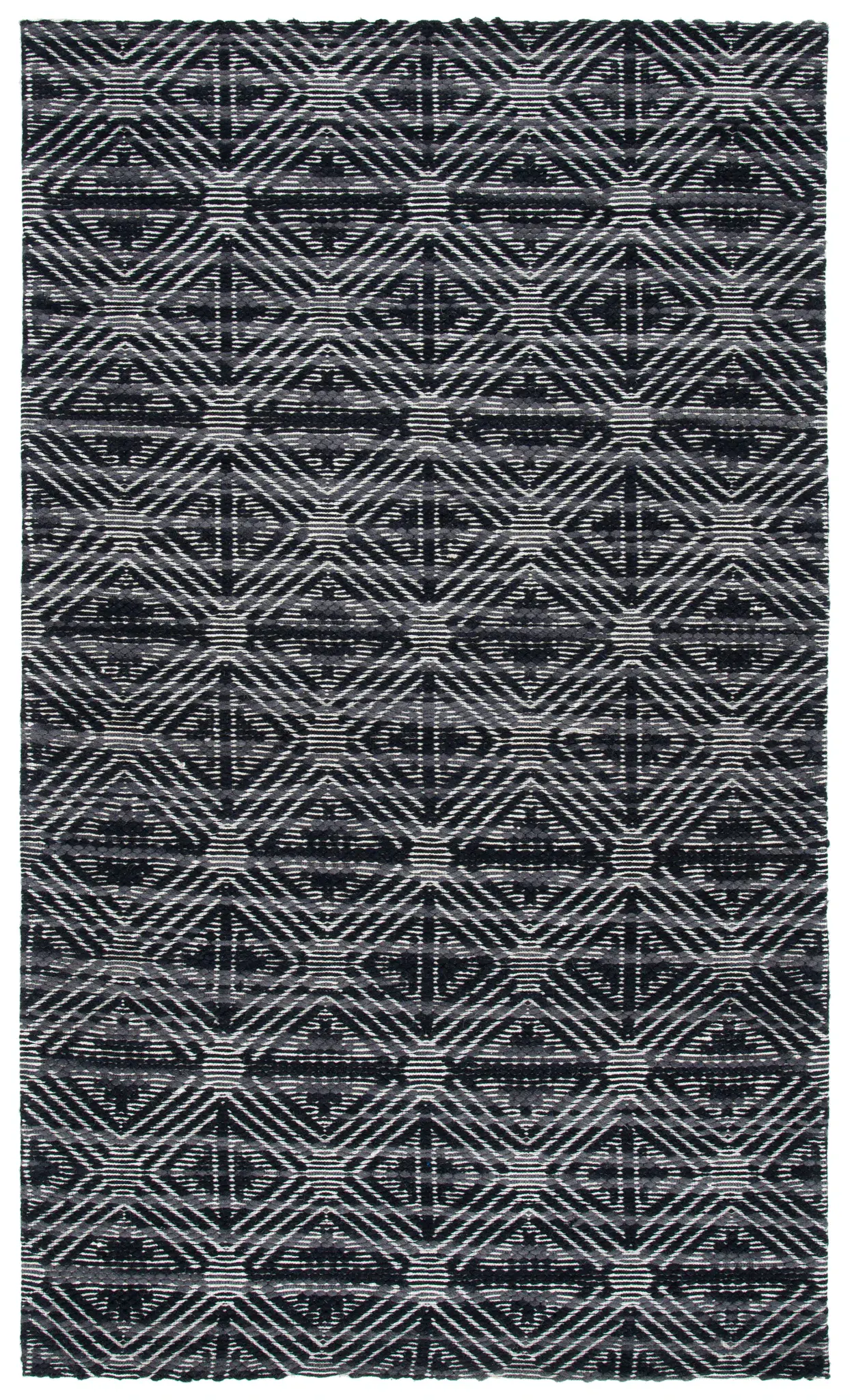 Marbella Hampshire Concentric Diamond Hand-Loomed Wool Rug