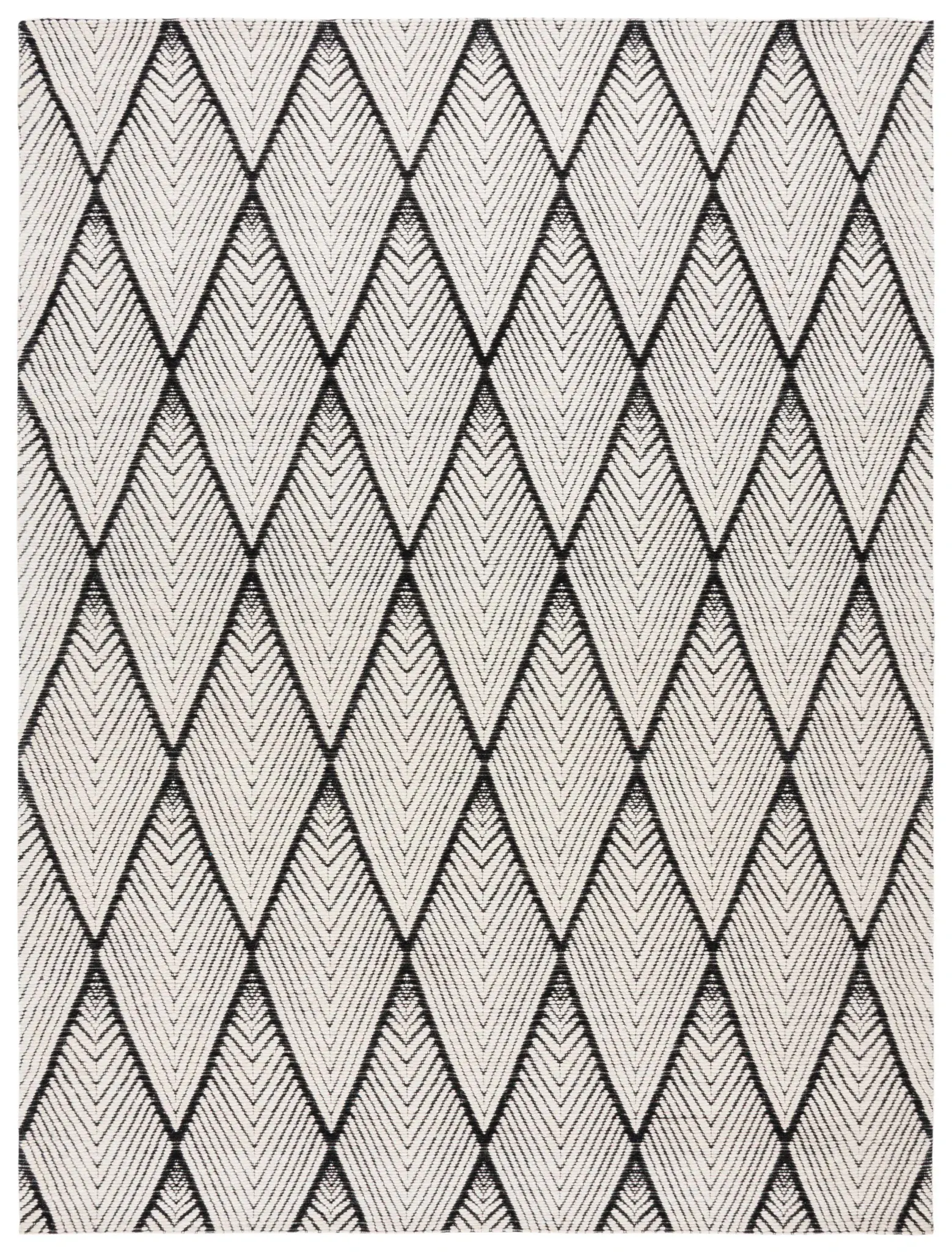 Marbella Chevron Diamond Hand-Loomed Wool Rug