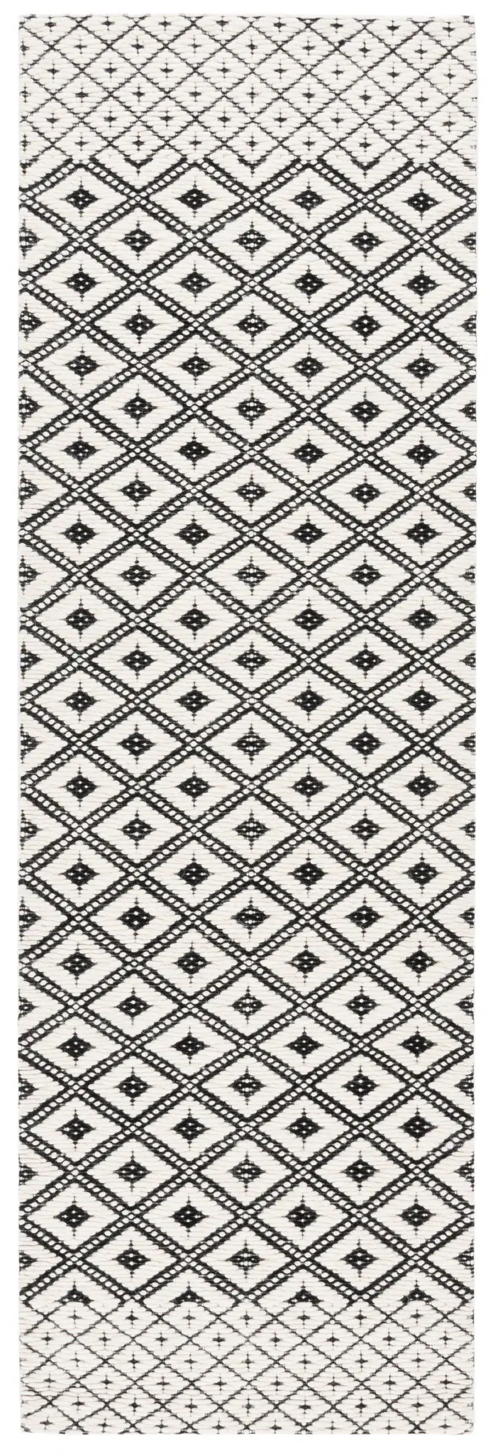 Marbella Kenza Diamond Lattice Hand-Loomed Wool Rug