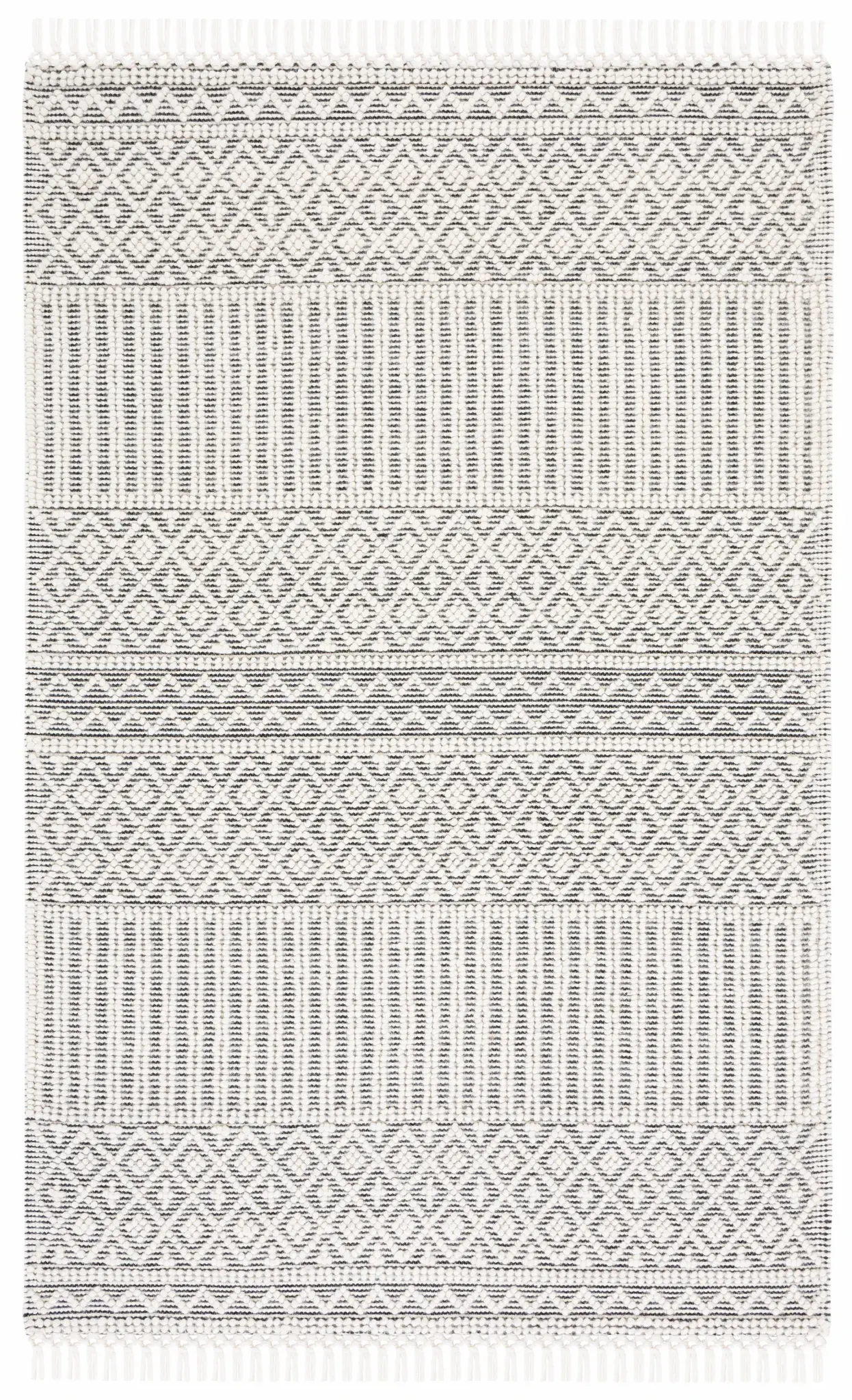 Marbella Striped Diamond Flatweave Wool Rug