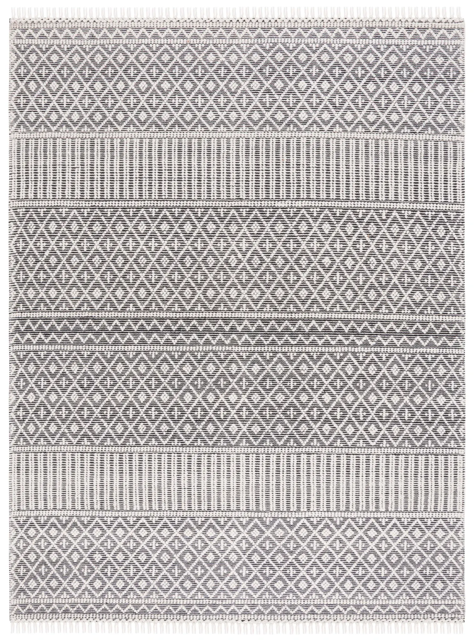 Marbella Striped Diamond Flatweave Wool Rug