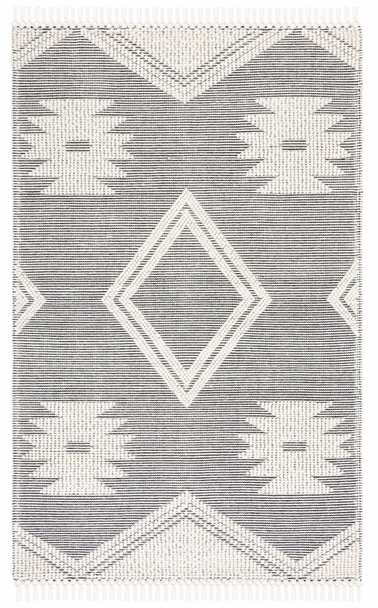 Marbella Southwestern Diamond Flatweave Wool Rug