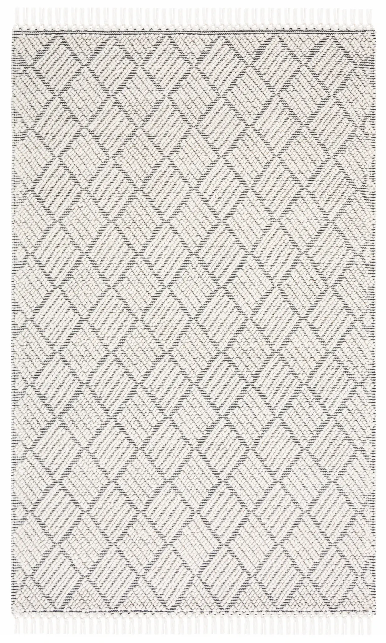 Marbella Diamond Grid Flatweave Wool Rug