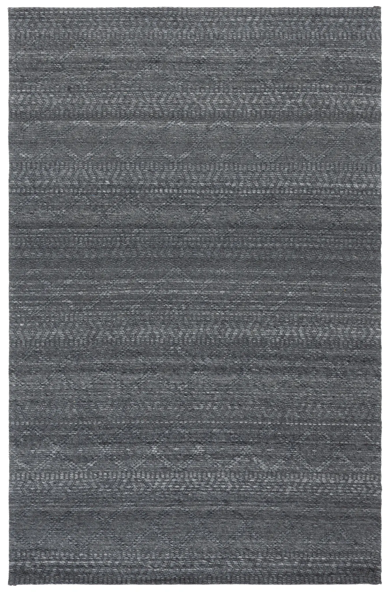 Marbella Banded Diamond Flatweave Wool Rug
