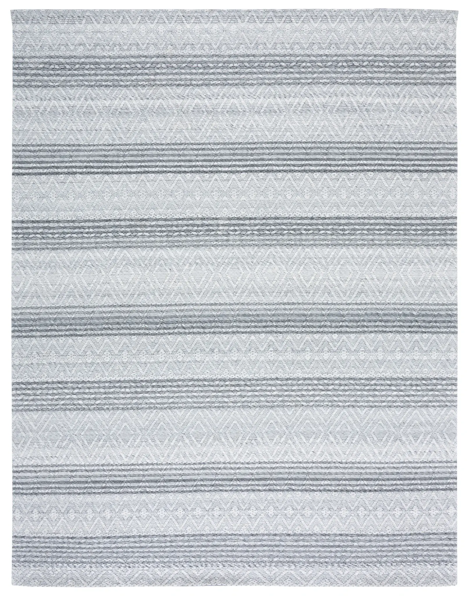 Marbella Banded Diamond Lattice Hand-Loomed Rug