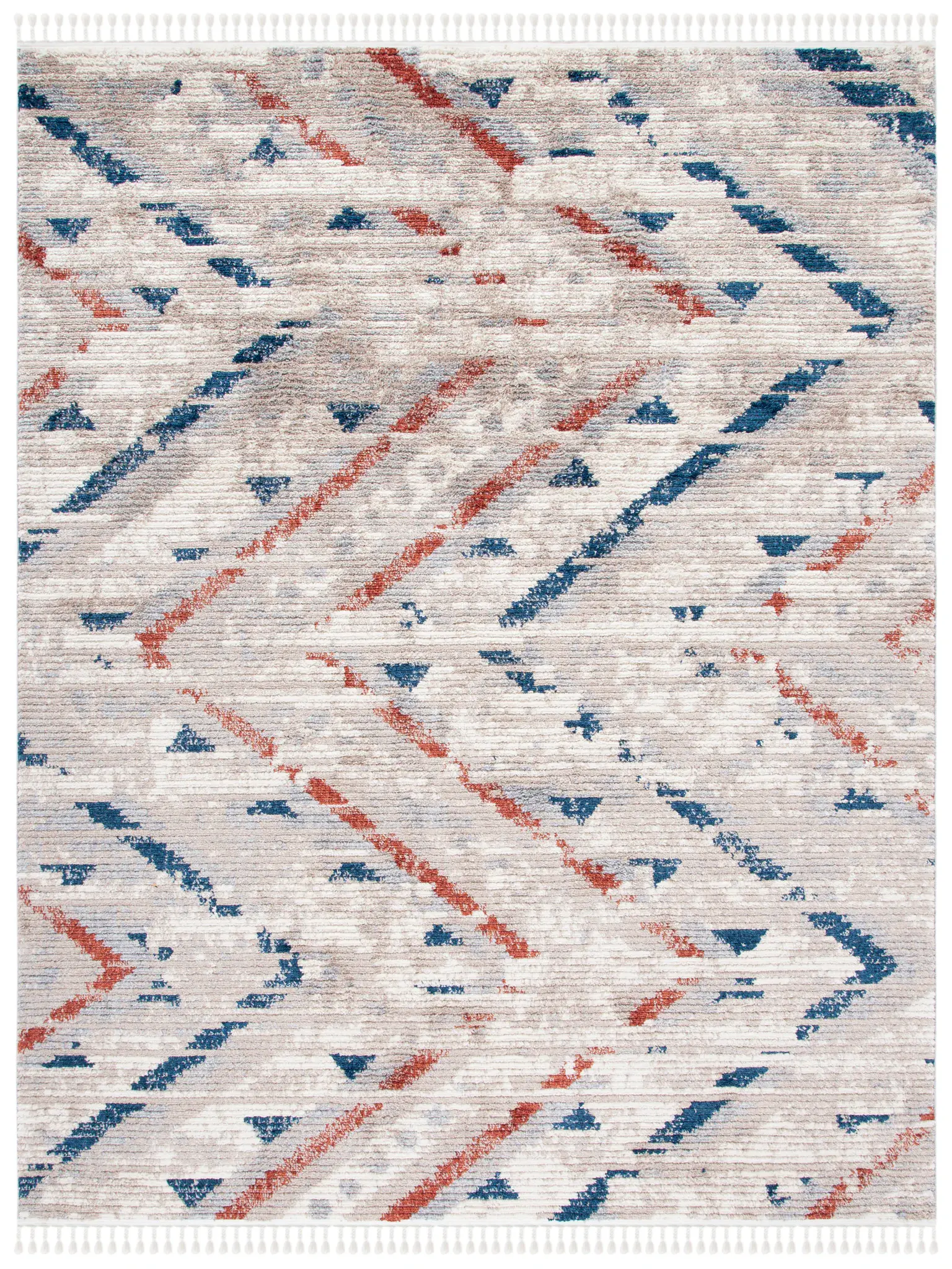 Morocco Tulum Chevron Fringe Rug