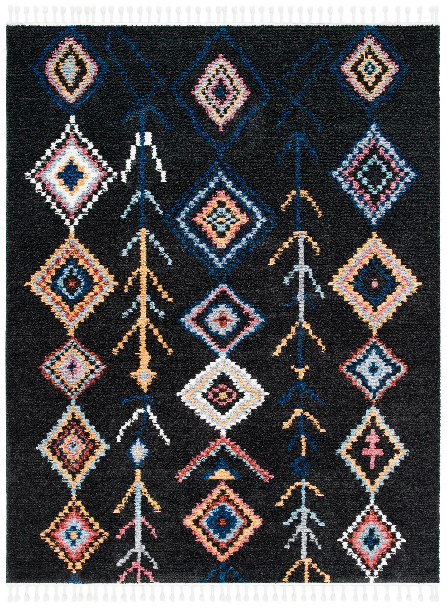 Morocco Diamond Column Shag Rug