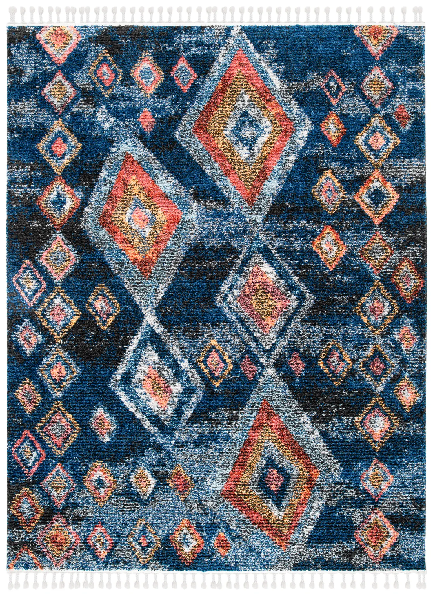 Morocco Nested Diamond Shag Rug