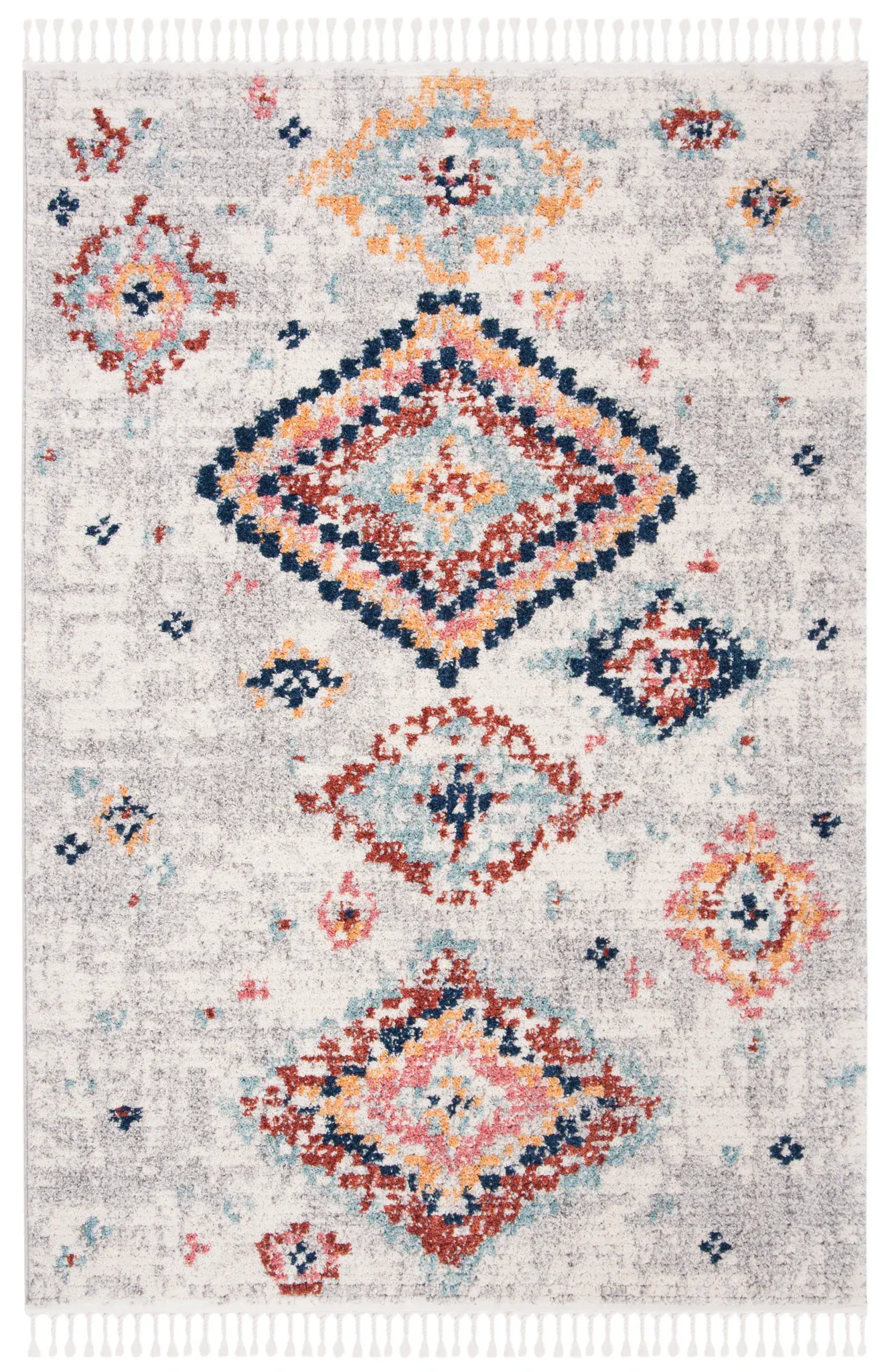 Morocco Diamond Medallion Shag Rug