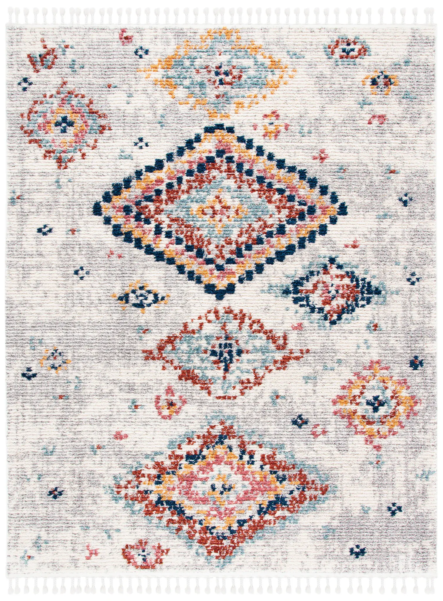 Morocco Diamond Medallion Shag Rug
