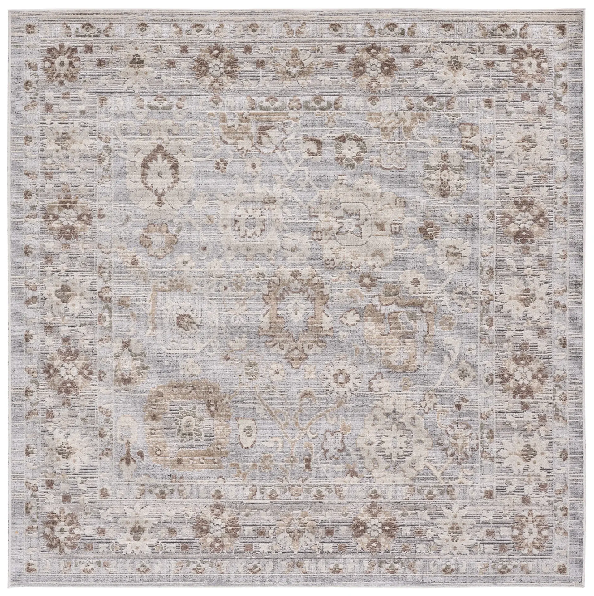 Miranda Amelia Distressed Floral Bordered Rug