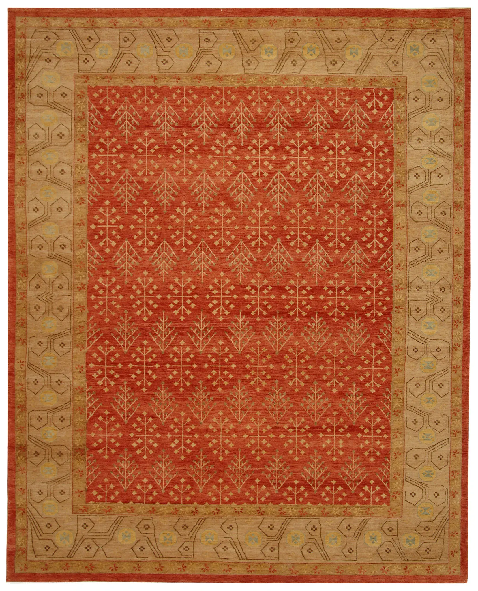 Marrakesh Tibetan Geometric Tree Wool Rug