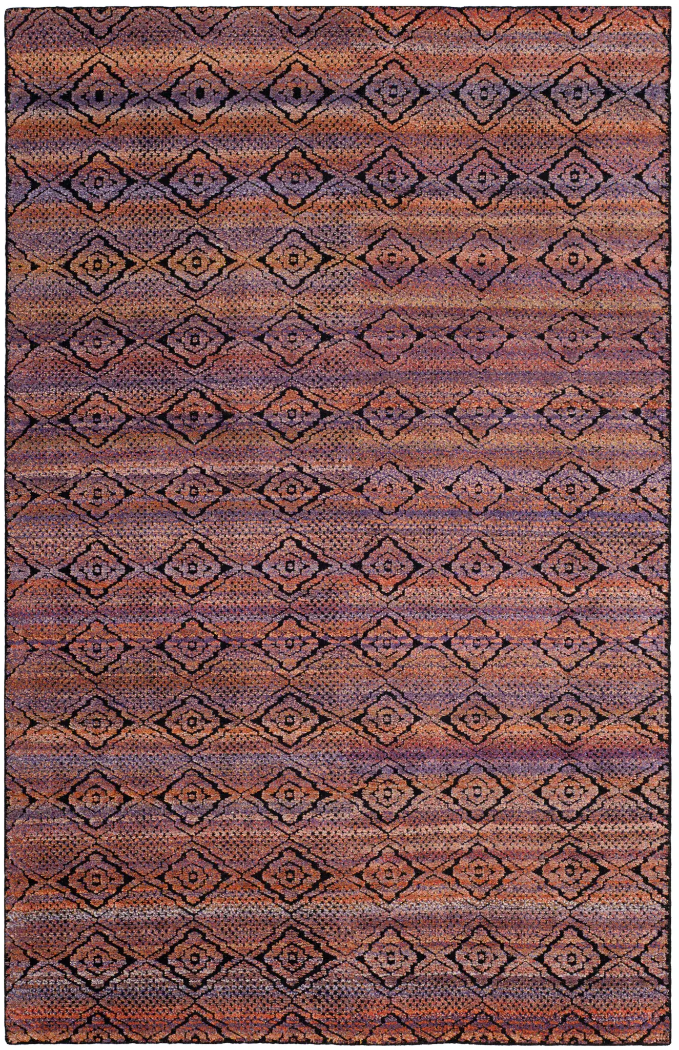 Marrakesh Repeating Diamond Hand-Knotted Rug